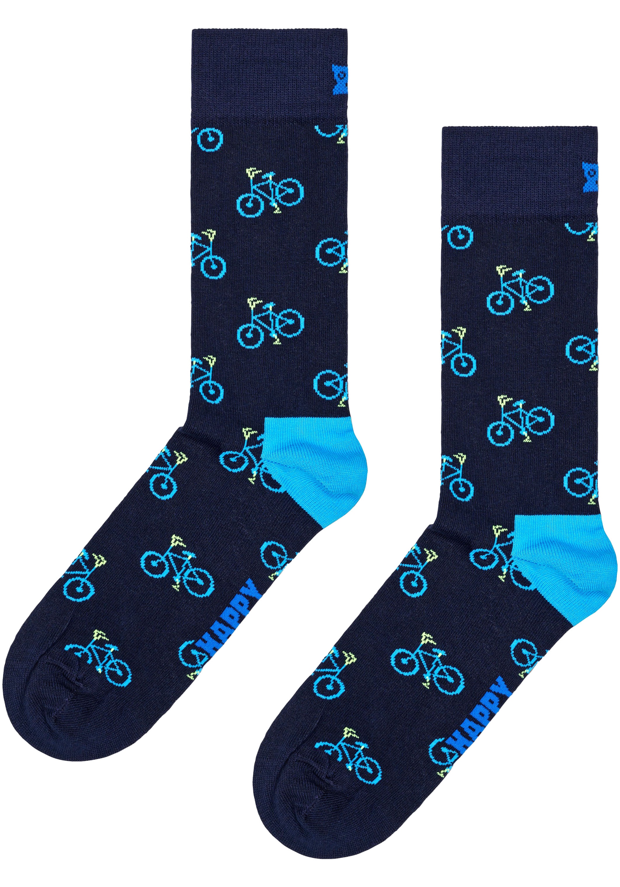 Happy Socks Langsocken, (2er Pack), mit Fahrrad-Musterung