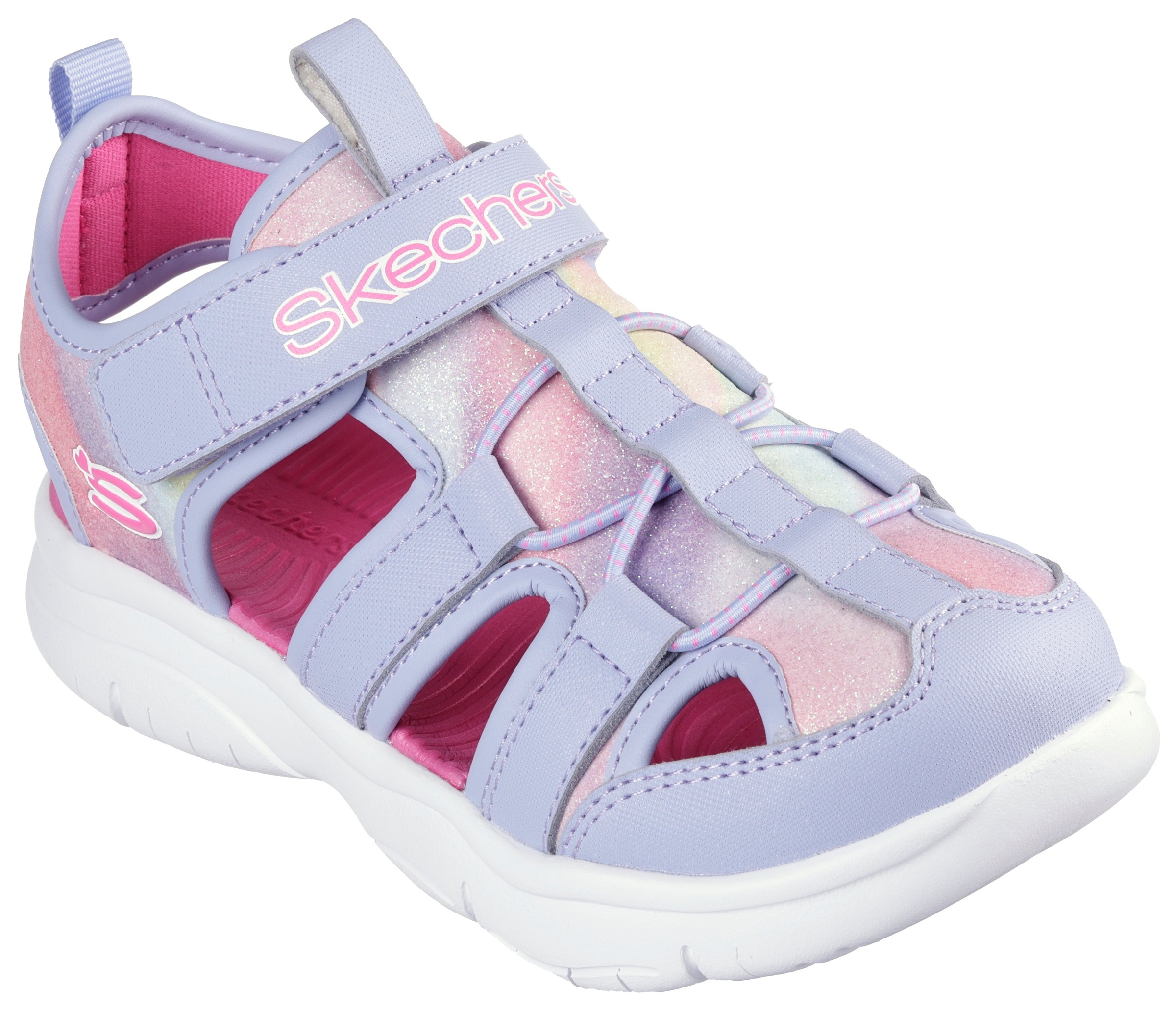 Skechers Mädchen Sandale »FLEX SPLASH DAYLIGHT SHIMMER« Klettschuh mit Glitzer in bunt, Größe 30