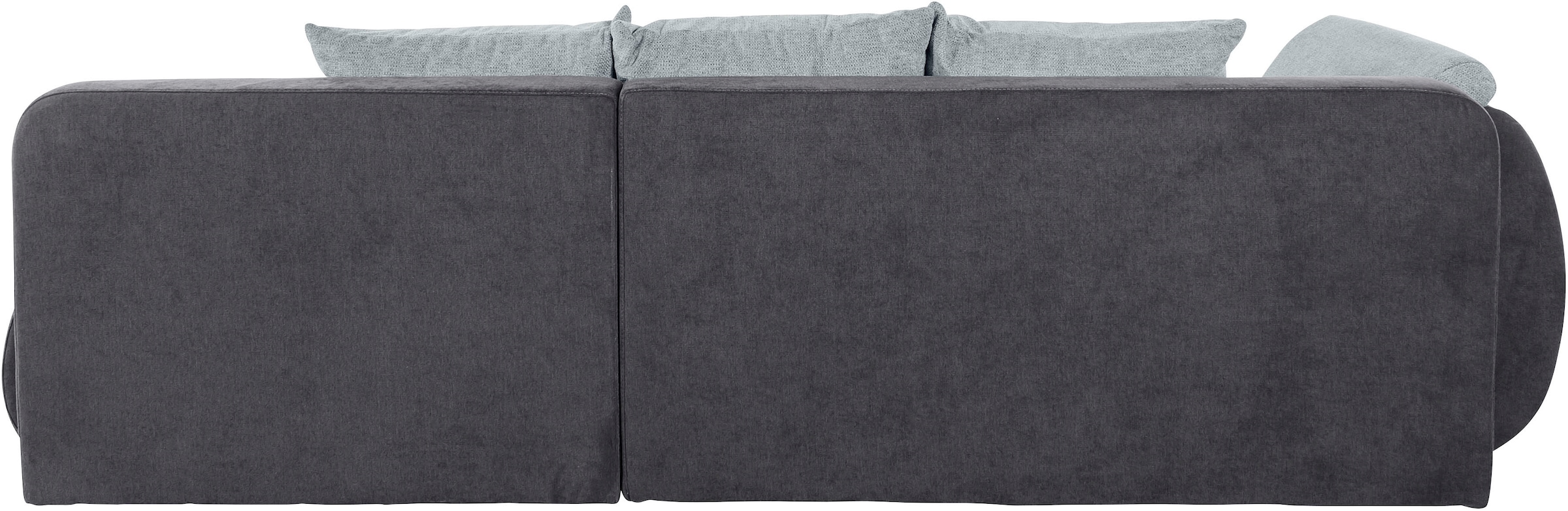 INOSIGN Ecksofa »Imola, elegant und modern, aktuelle Steppung im Sitz, bequem, L-Form«, frei im Raum stellbar, wahlweise mit Bettfunktion und Bettkasten