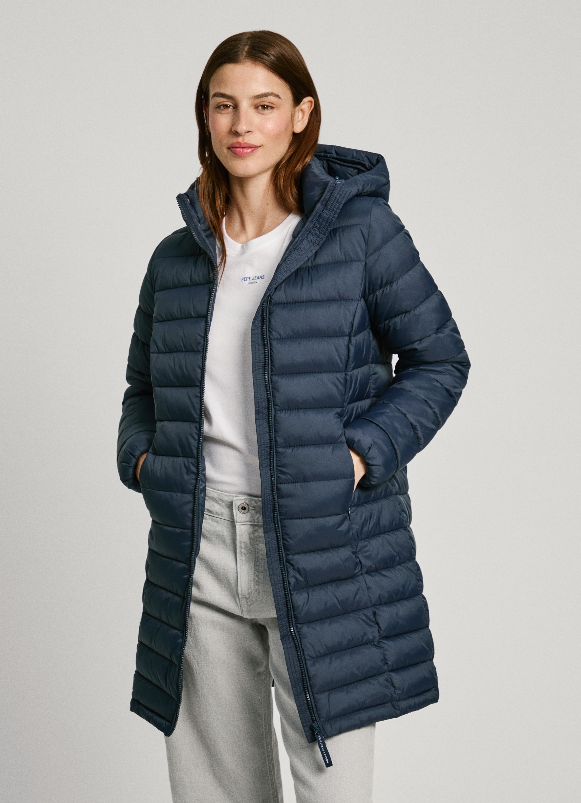 Outdoorjacke »AMMY LONG«, mit Kapuze, mit abnehmbarer Kapuze