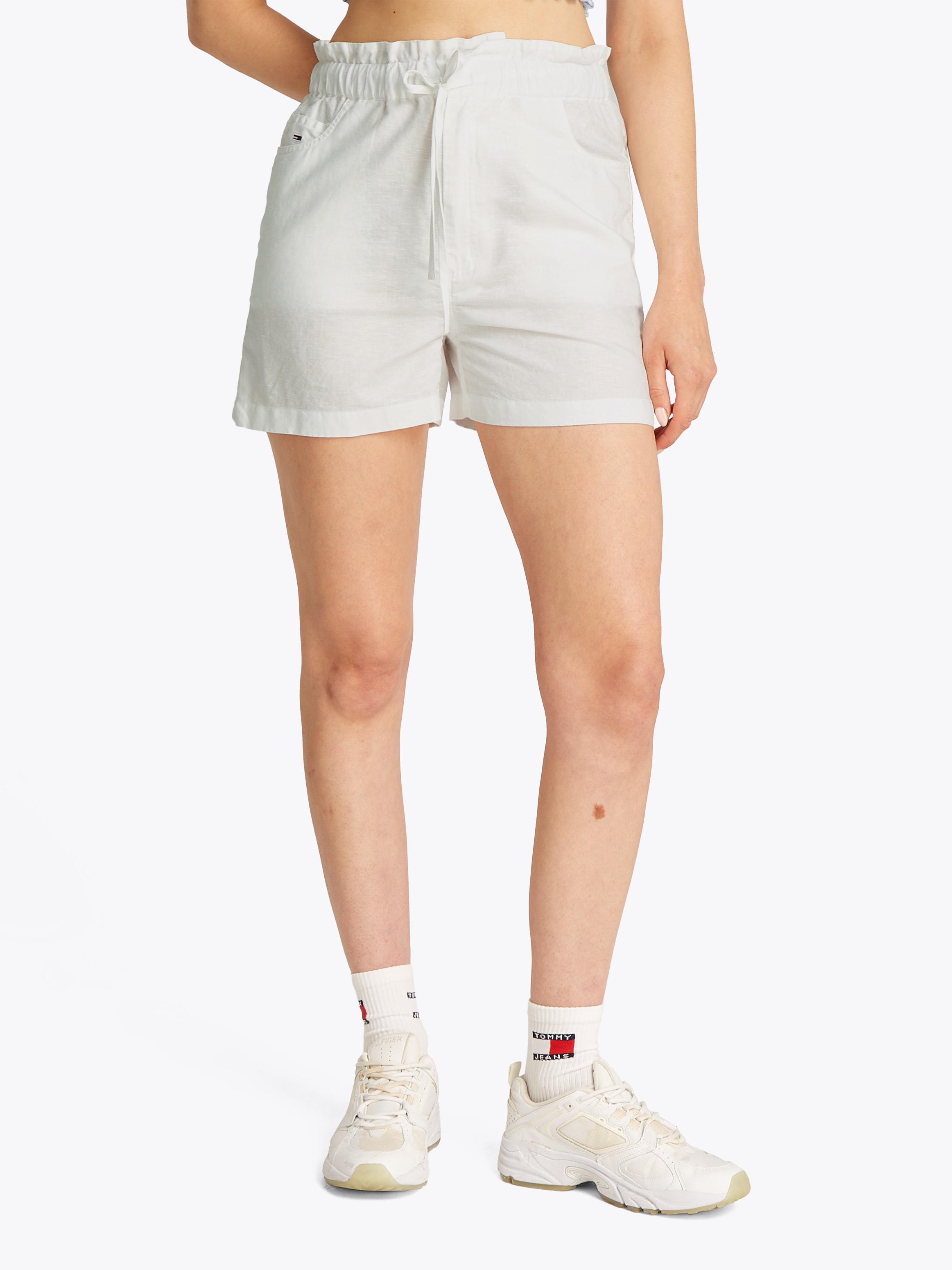 Tommy Jeans Shorts »TJW COTTON LINEN SHORT«, mit Rüsche
