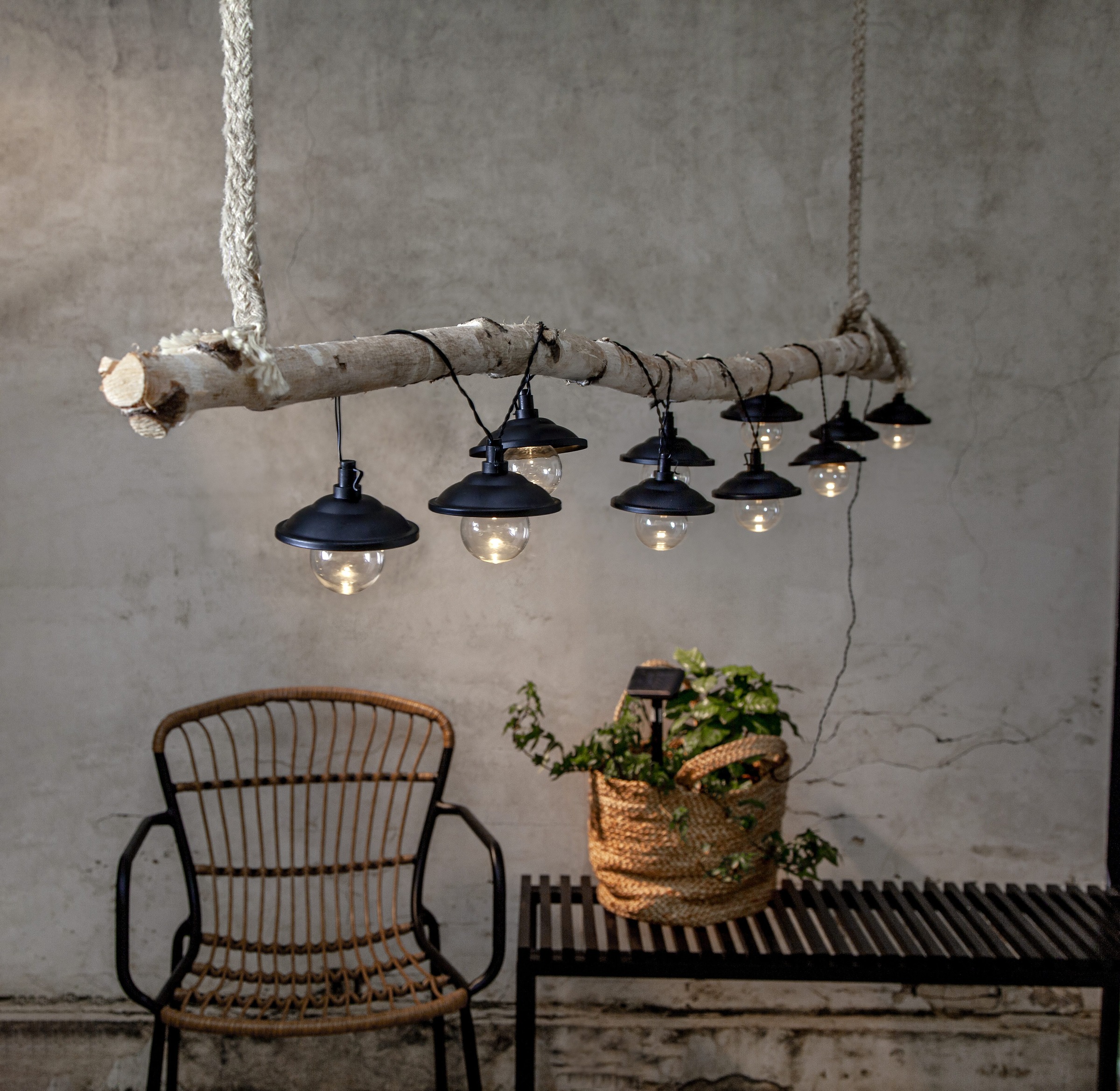 Parforce Traditional Hunting LED-Lichterkette »Globe Shade« 10 Stk.-flammig ca. 1,8 m + ca. 2 m Zuleitung, Akku, outdoor, Vierfarb-Karton