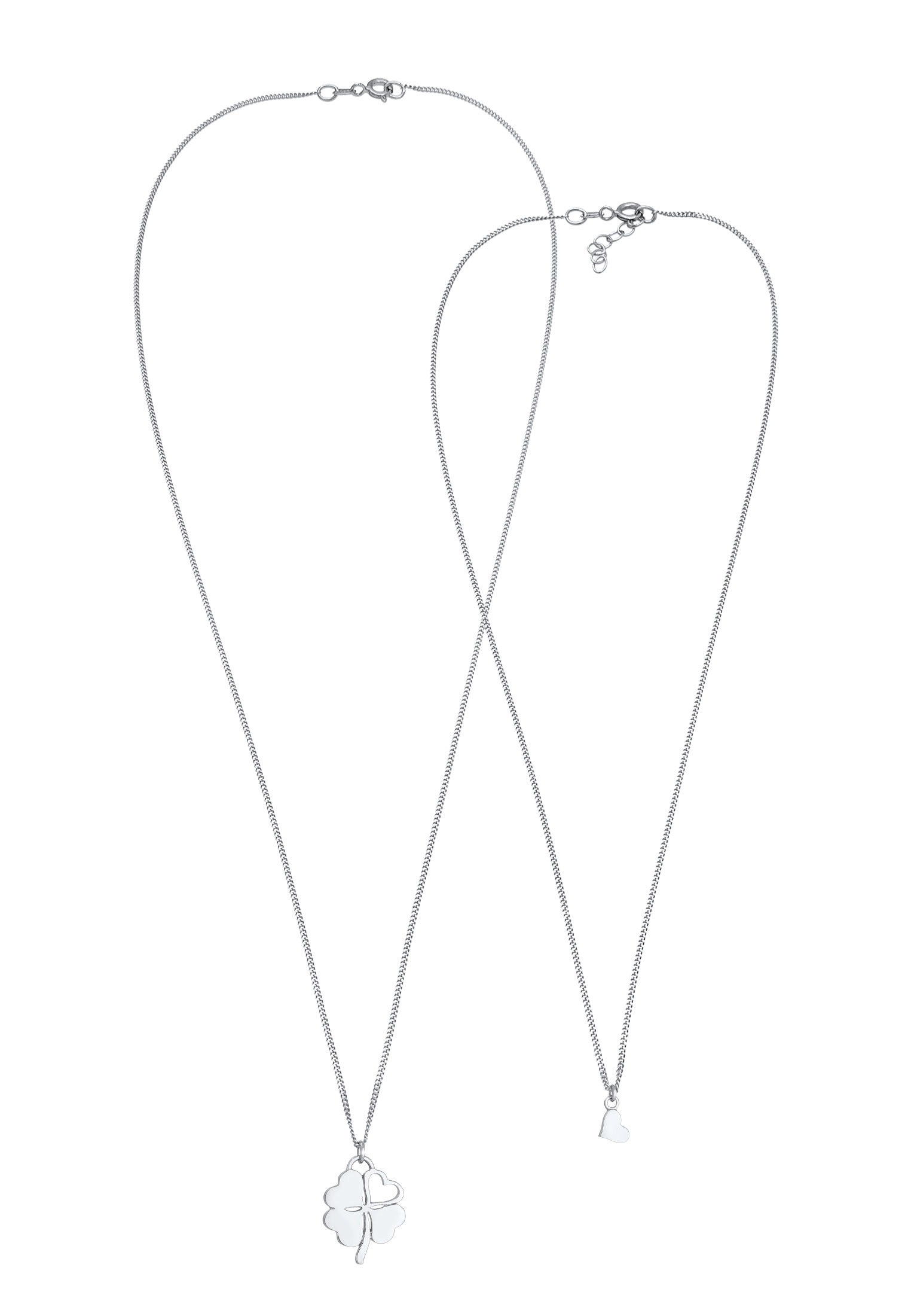 Elli Ketten-Set »Halskette Herz Kleeblatt Mutter Kind Set (2 tlg) 925 Silber«