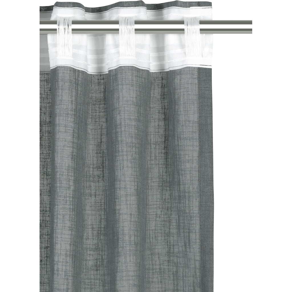 elbgestoeber Gardine »Elbsegel 4«, (1 St.), transparent, Leinen Optik, basic, monochrom, bis 295 cm Länge