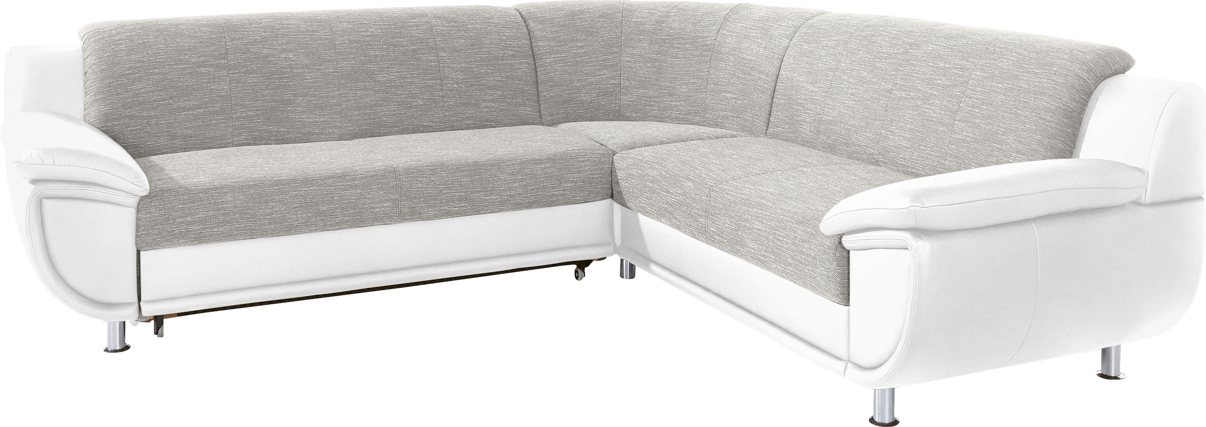TRENDMANUFAKTUR Ecksofa »Rondo 3, zeitlos und modern, im Materialmix, L-Form«, wahlweise Federkern für hohen Sitzkomfort, wahlweise Bettfunktion