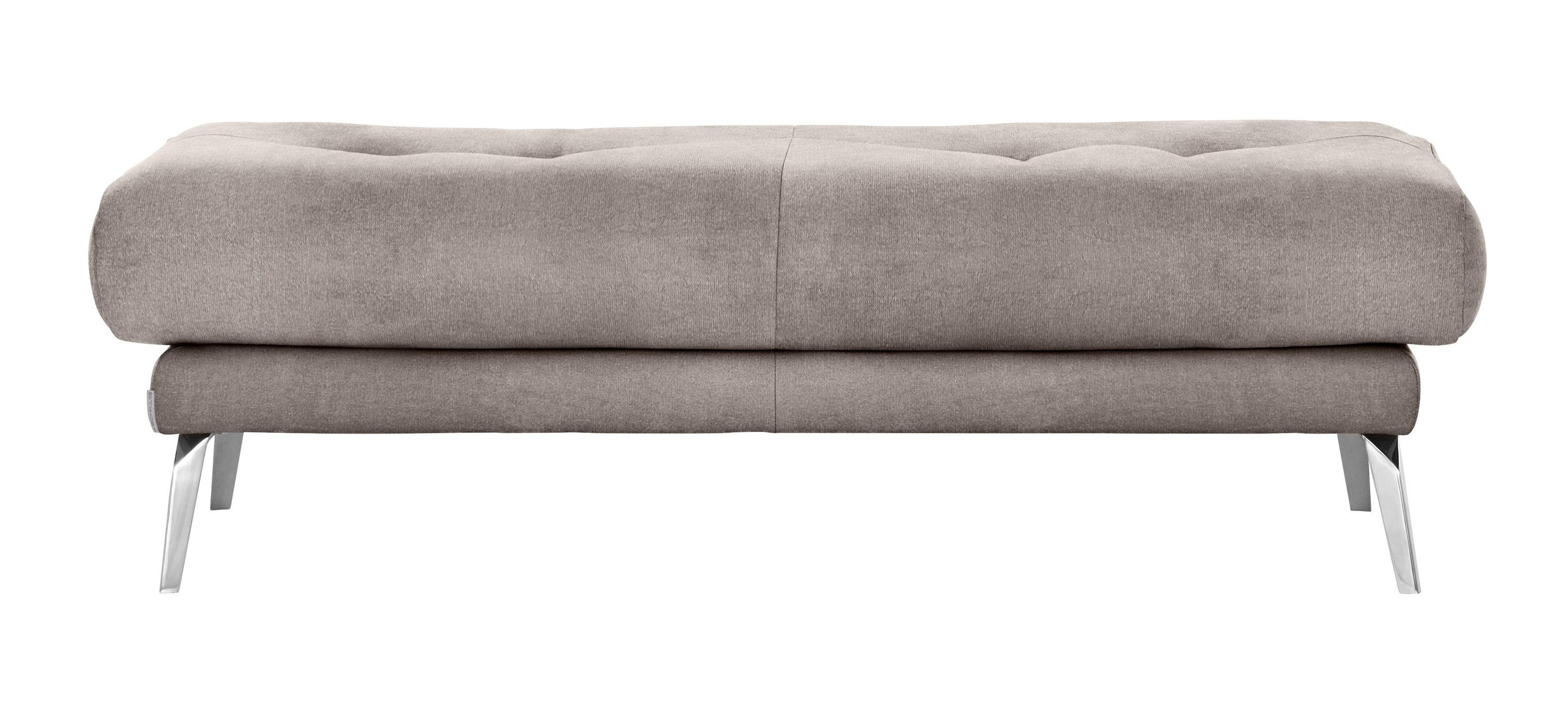 W.SCHILLIG Hocker »softy«, mit dekorativer Heftung im Sitz, Füße Chrom glänzend