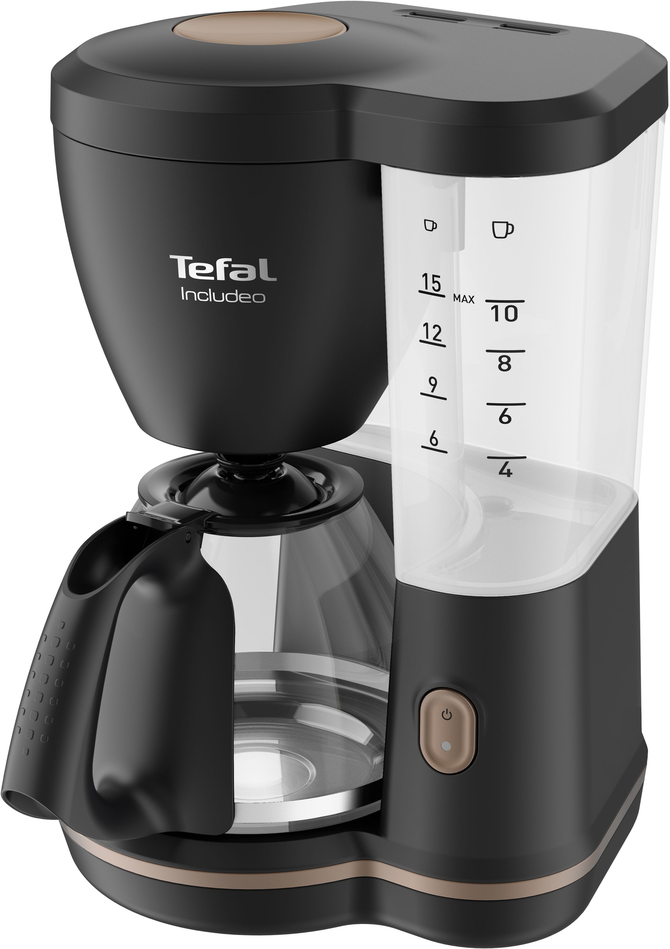 Tefal Filterkaffeemaschine »CM5338 Incluedo«, 1,25 l Kaffeekanne, 1,25 L, 10 - 15 Tassen, herausnehmbarer Filtereinsatz mit zwei Griffen