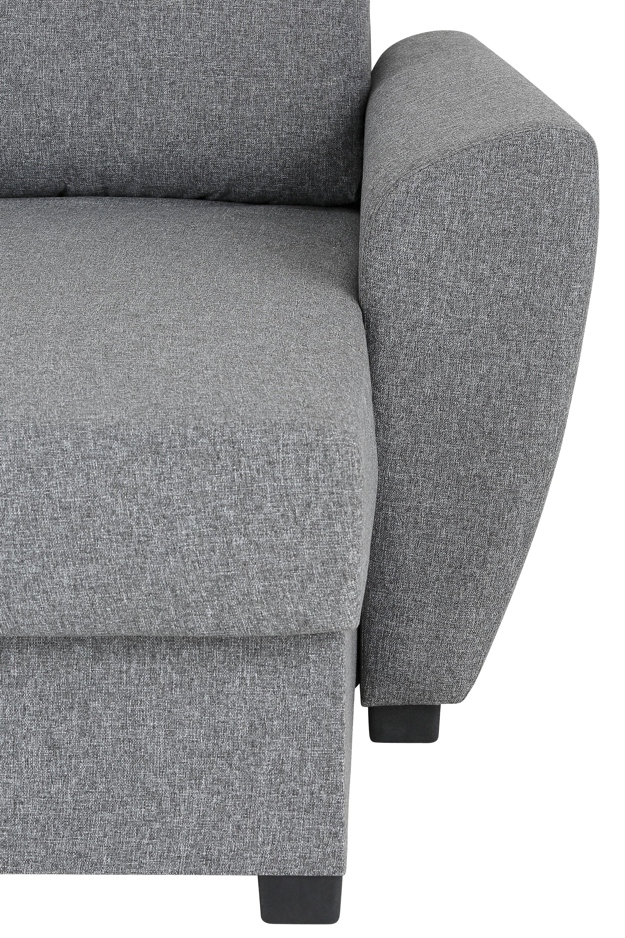 Home affaire Ecksofa »Quin L-Form«, mit Bettfunktion, Bettkasten und Zierkissen, mit Federkern