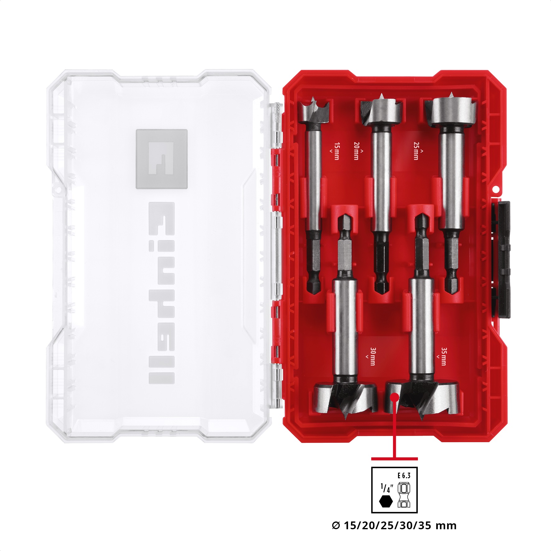 Einhell Forstnerbohrer »M-CASE« Set, Forstnerbohrer-Set, 5 Stk. tlg.