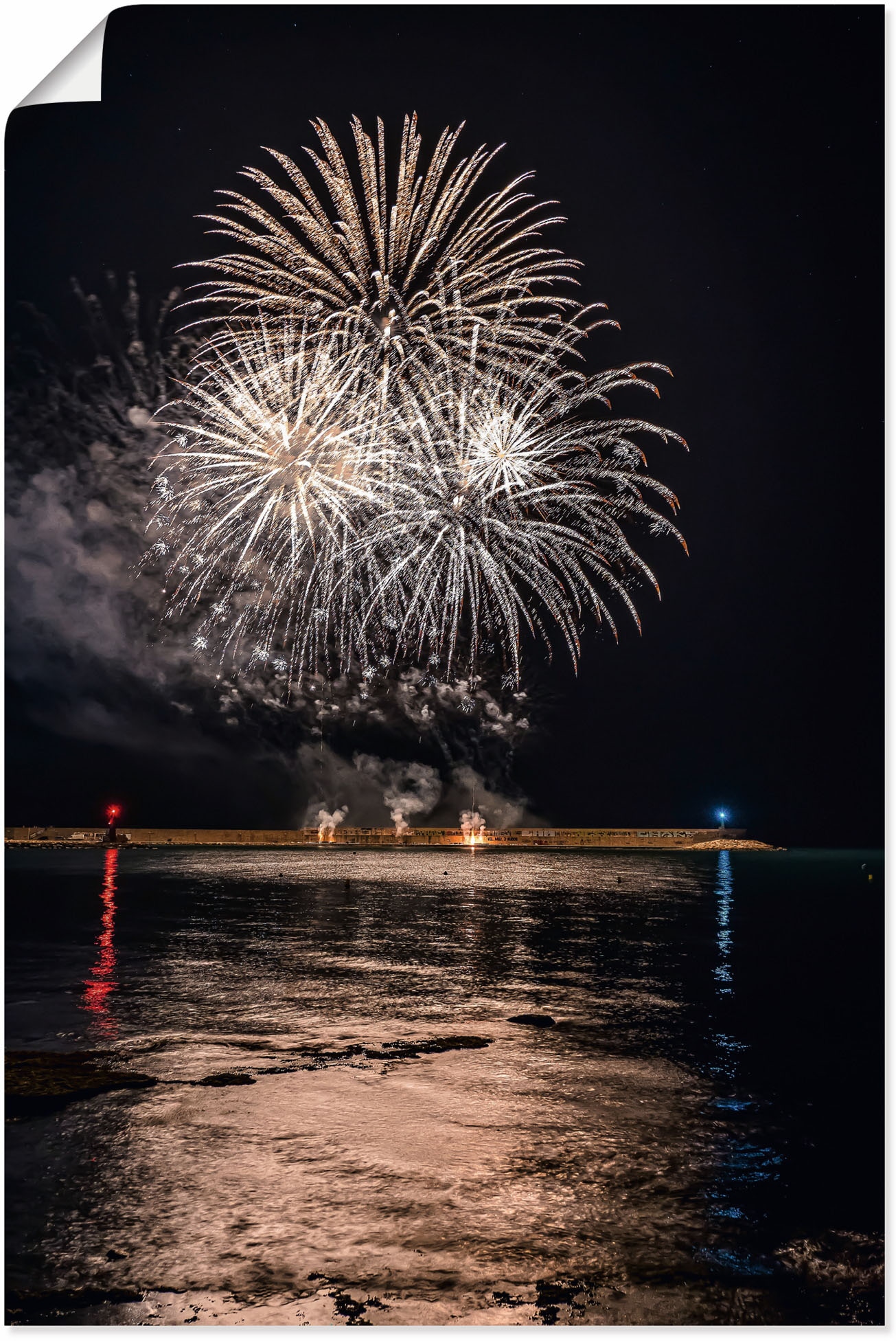 Artland Wandbild »Feuerwerk am Meer«, Himmelsbilder, (1 St.), als Alubild,  Leinwandbild, Wandaufkleber oder Poster in versch. Größen kaufen bei OTTO
