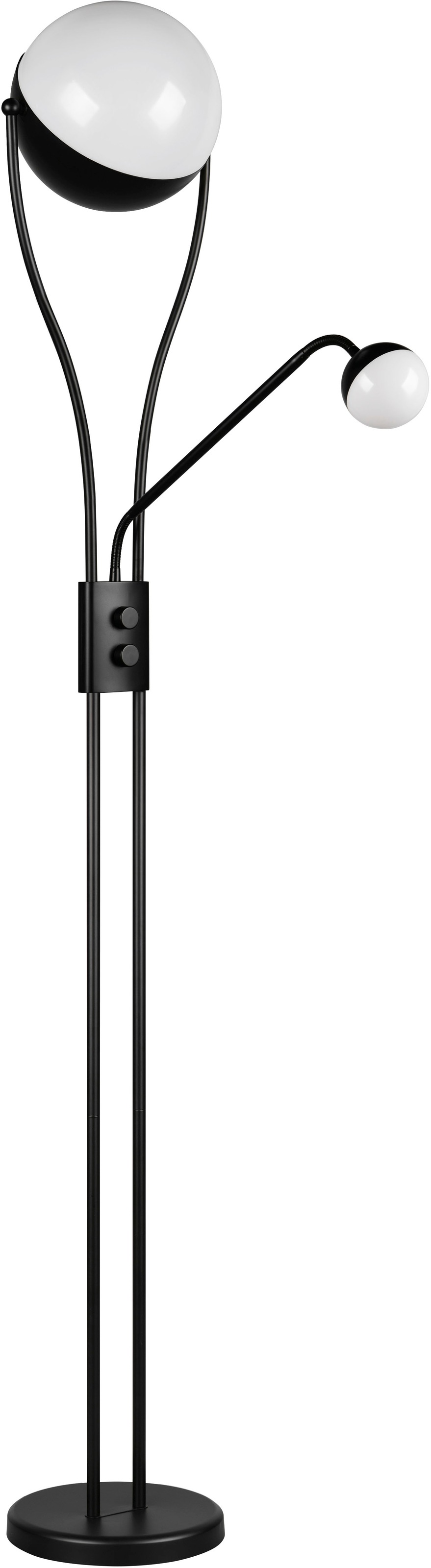 TRIO Leuchten LED Stehlampe »CHRIS, LED Stehleuchte, mit Lesearm, Drehdimmer« LED-Board 1 Stk. Warmweiß flexibles Leselicht getrennt schalten + dimmen, warmweißes Licht 3000K