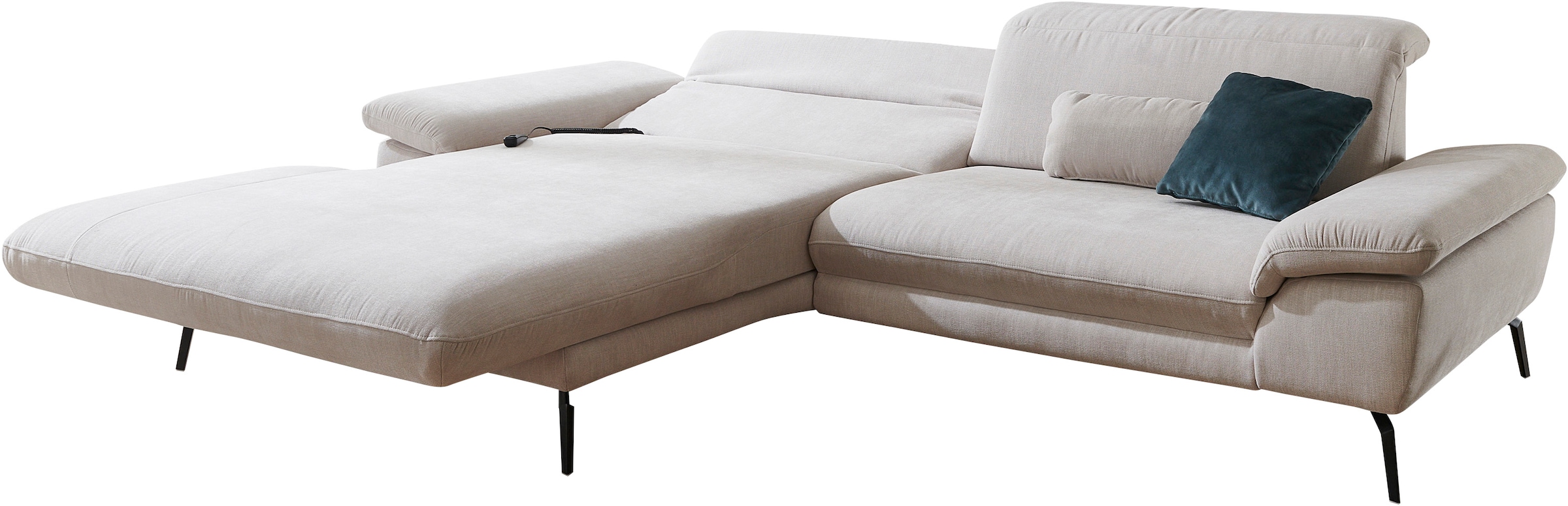 Die PlanBar Ecksofa »MP-IN22025 L-Form«, mit Kopfteilverstellung, wahlweise mit motorischem Canape