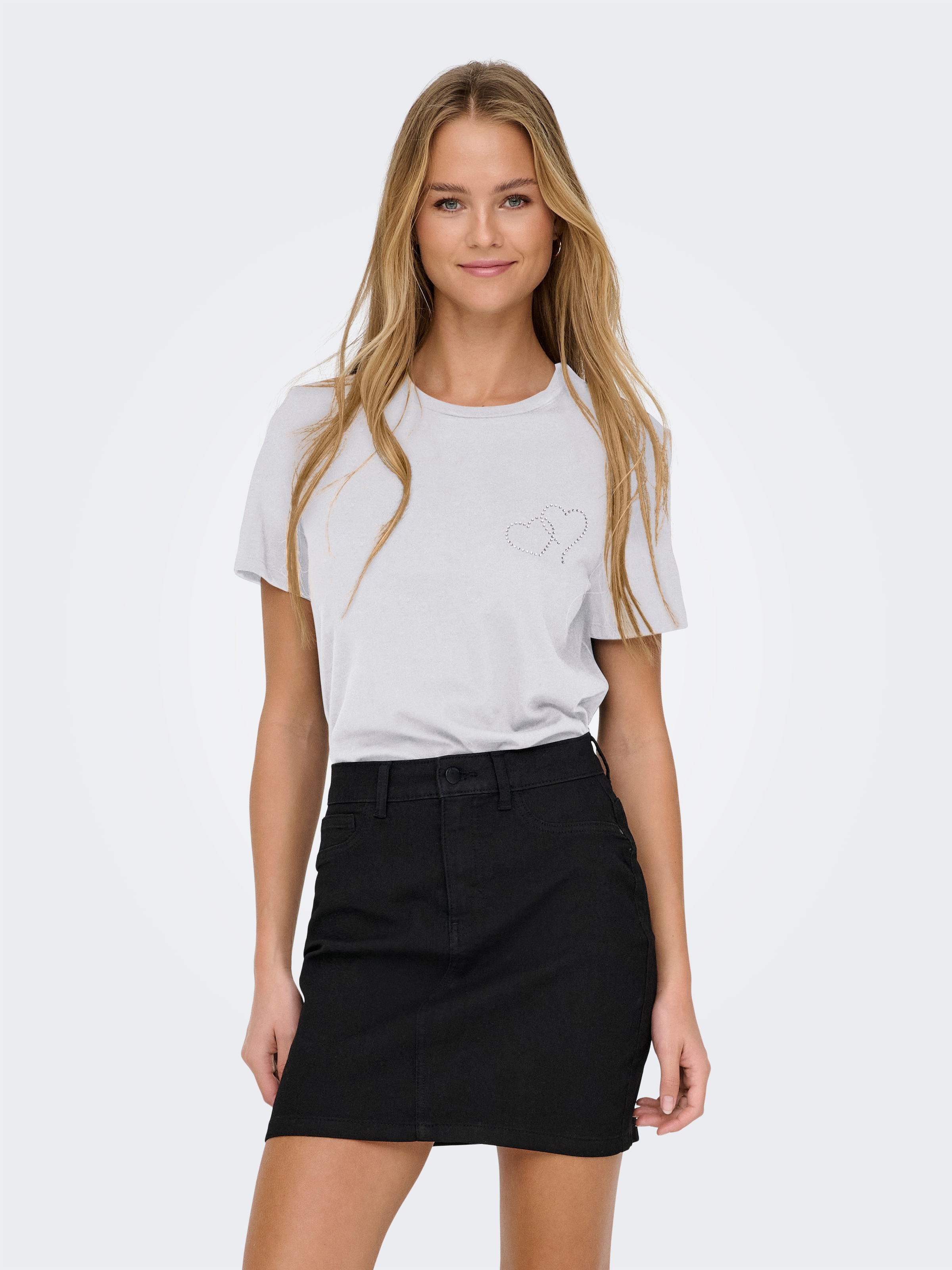 ONLY Kurzarmshirt »ONLARIANA LIFE S/S O-NECK BOX TOP JRS«
