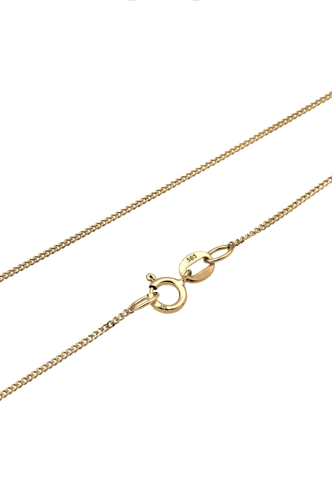 Elli DIAMONDS Silberkette »Halskette Herz Diamant Weiß Brillantschliff (0.03ct) 585 Gelbgold«