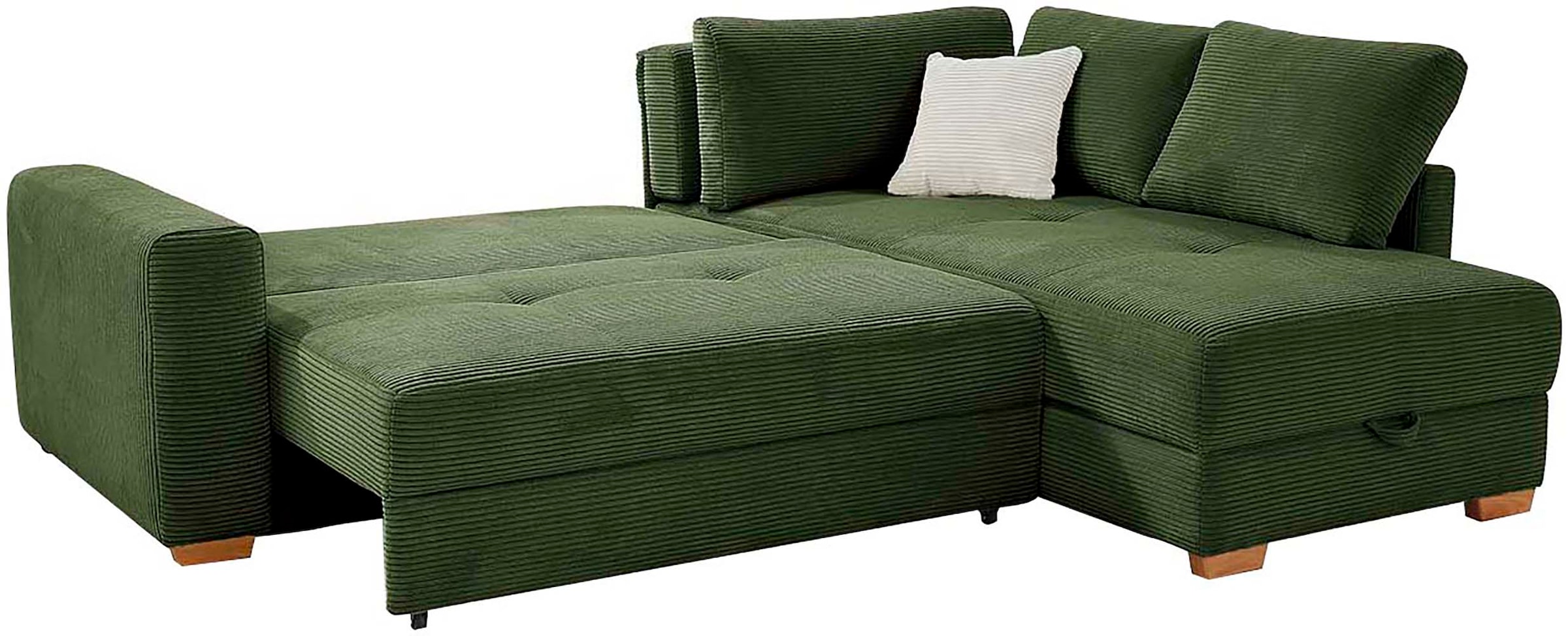 Jockenhöfer Gruppe Ecksofa »Sunset, Dauerschlafsofa mit«, Tonnentaschen-Federkern, 5cm Kaltschaumtopper, flexible montierbar