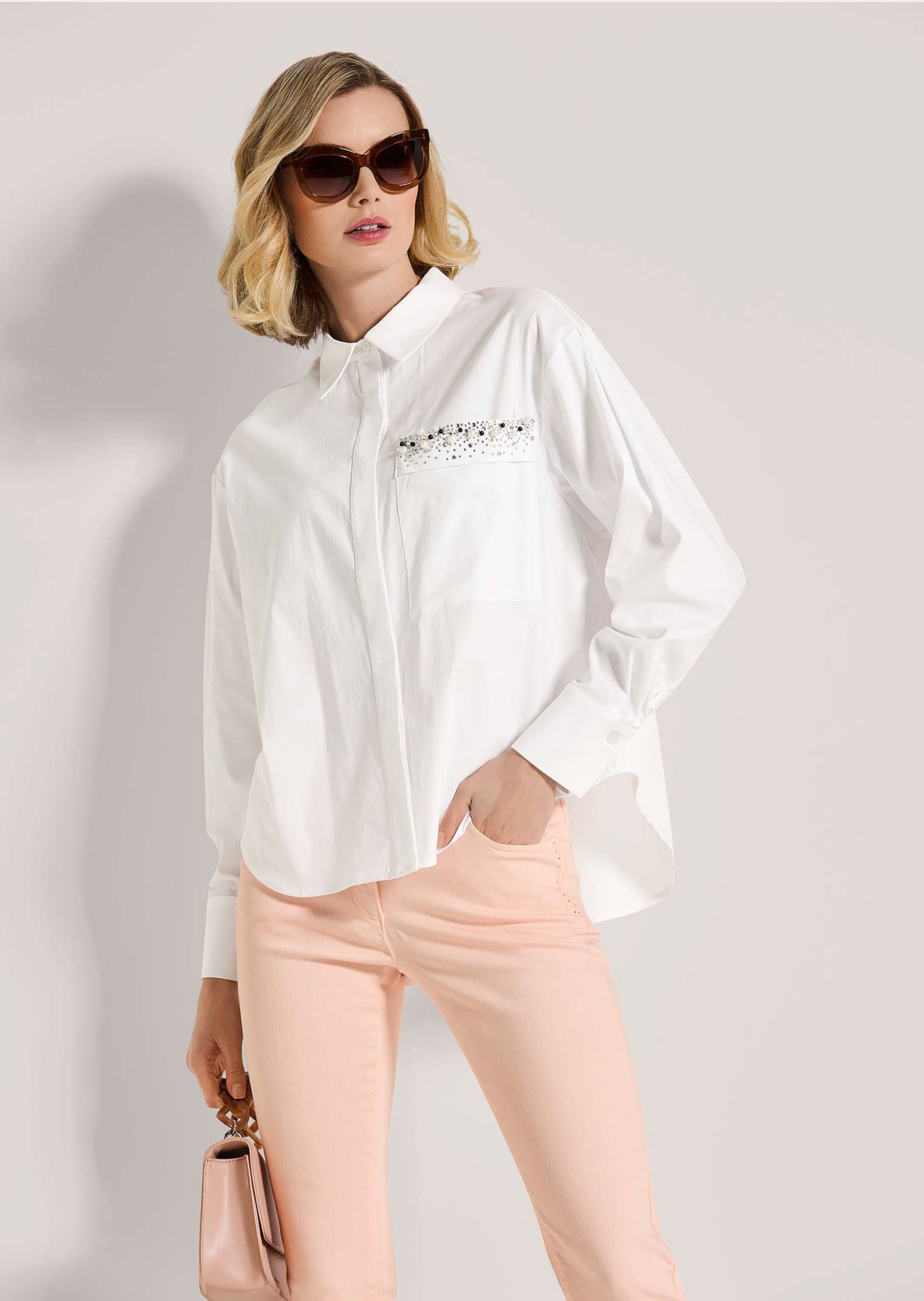 MADELEINE Langarmbluse »Bluse Bluse mit Glanz-Akzent«