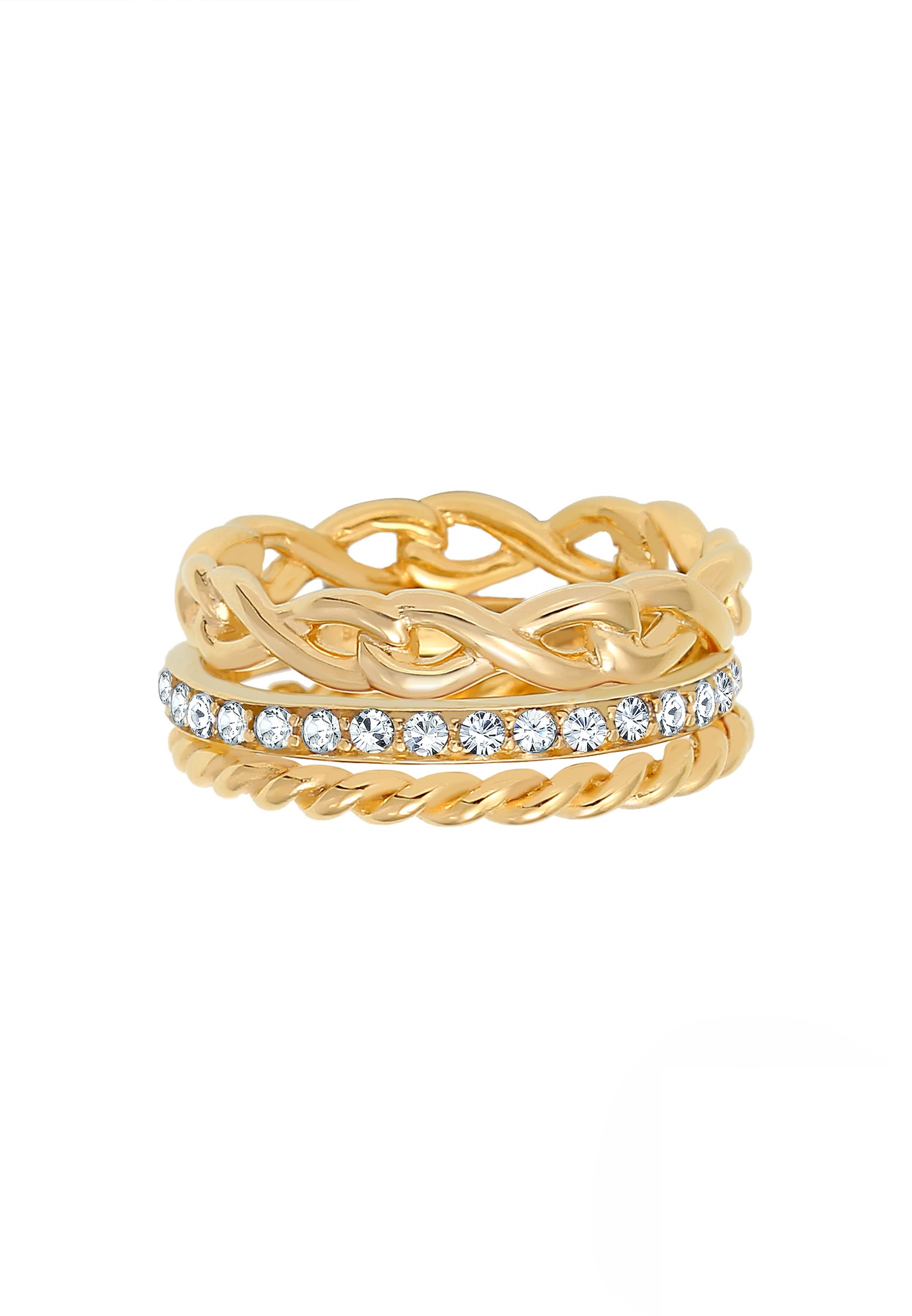 Elli Ring-Set »Ring Ring Set Infinity 925 Silber, mit Kristallen von Swarovski®«