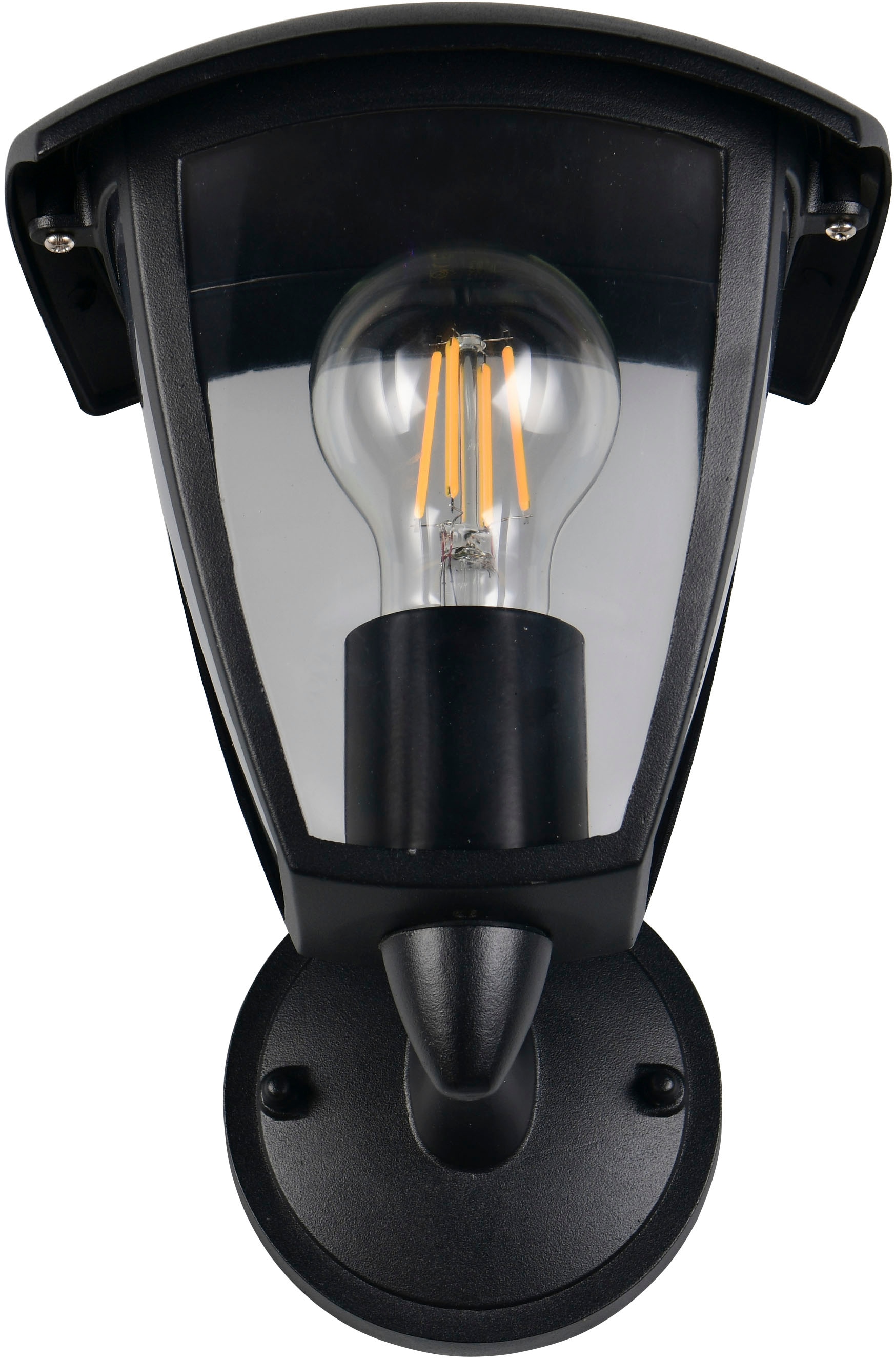 TRIO Leuchten Außen-Wandleuchte »VENTA, Laterne Hauswand Fassadenbeleuchtung, exkl 1x E27 max 10W, IP44« E27 1 Stk. warmweiß - kaltweiß Wandlampe Laternen-Optik, aufwärts gerichtet, Schirm Kunststoff