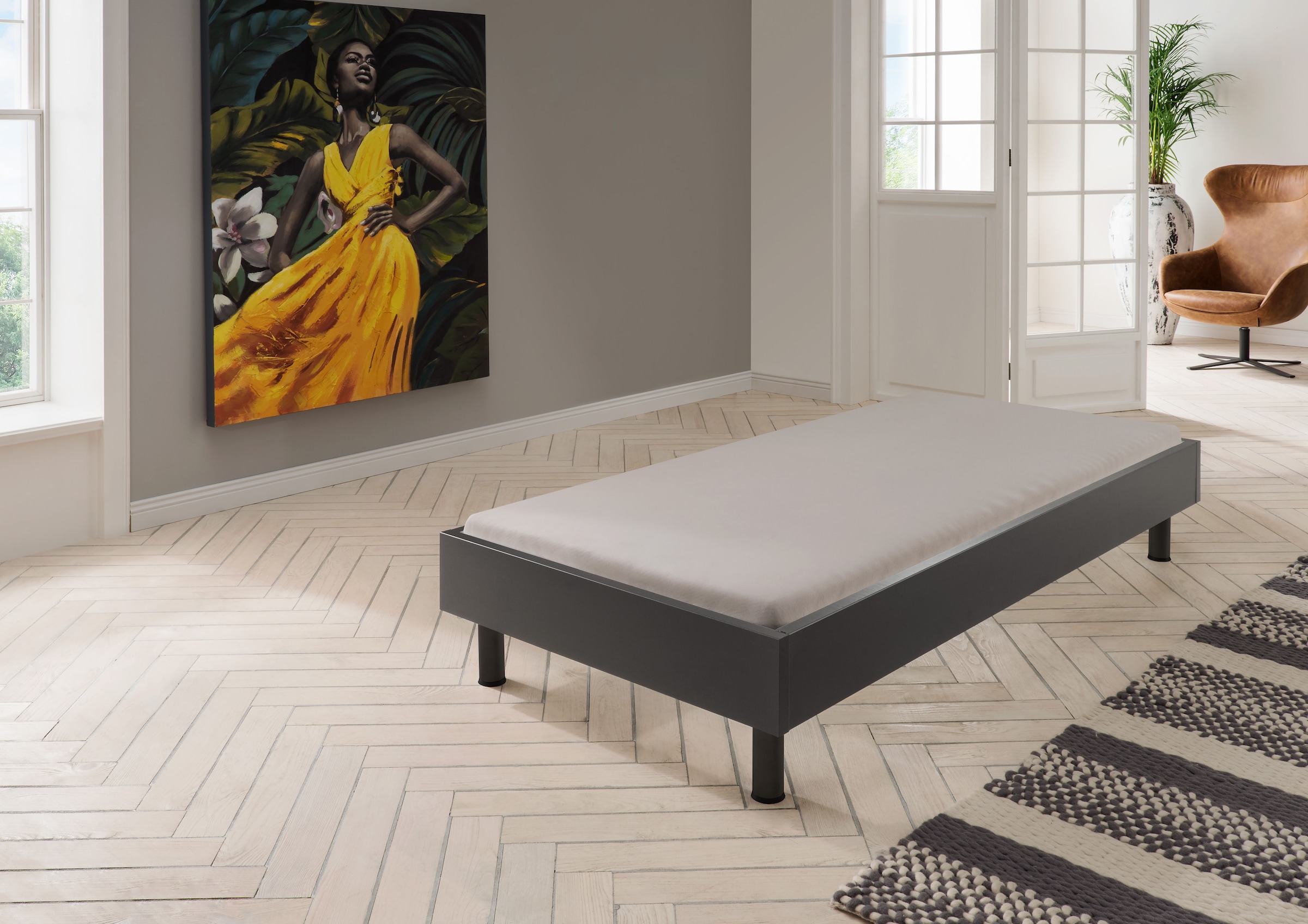 Wimex Bett »Easy, große Auswahl an Größen und Farben, auch in Komforthöhe« Made in Germany,  ohne Kopfteil, ideal unter Dachschrägen oder Fenster
