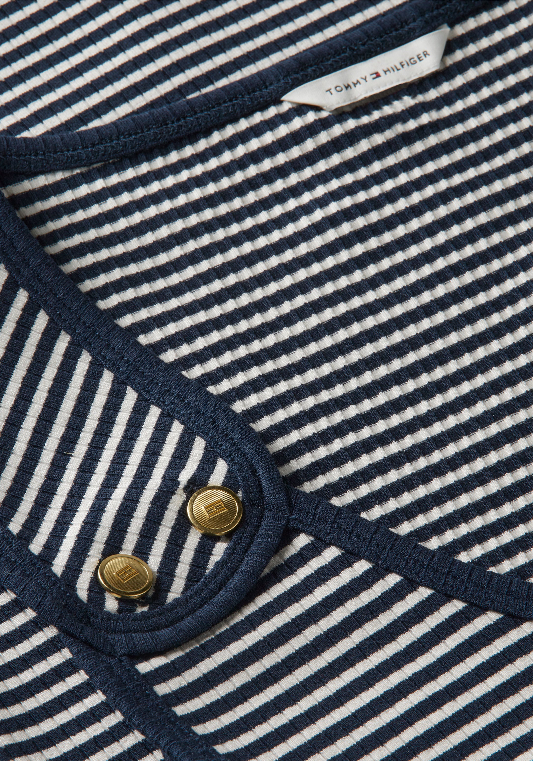 Tommy Hilfiger Tanktop »GOLD BUTTON U-NK TANK« Viskosemischung, goldfarbene Knöpfe