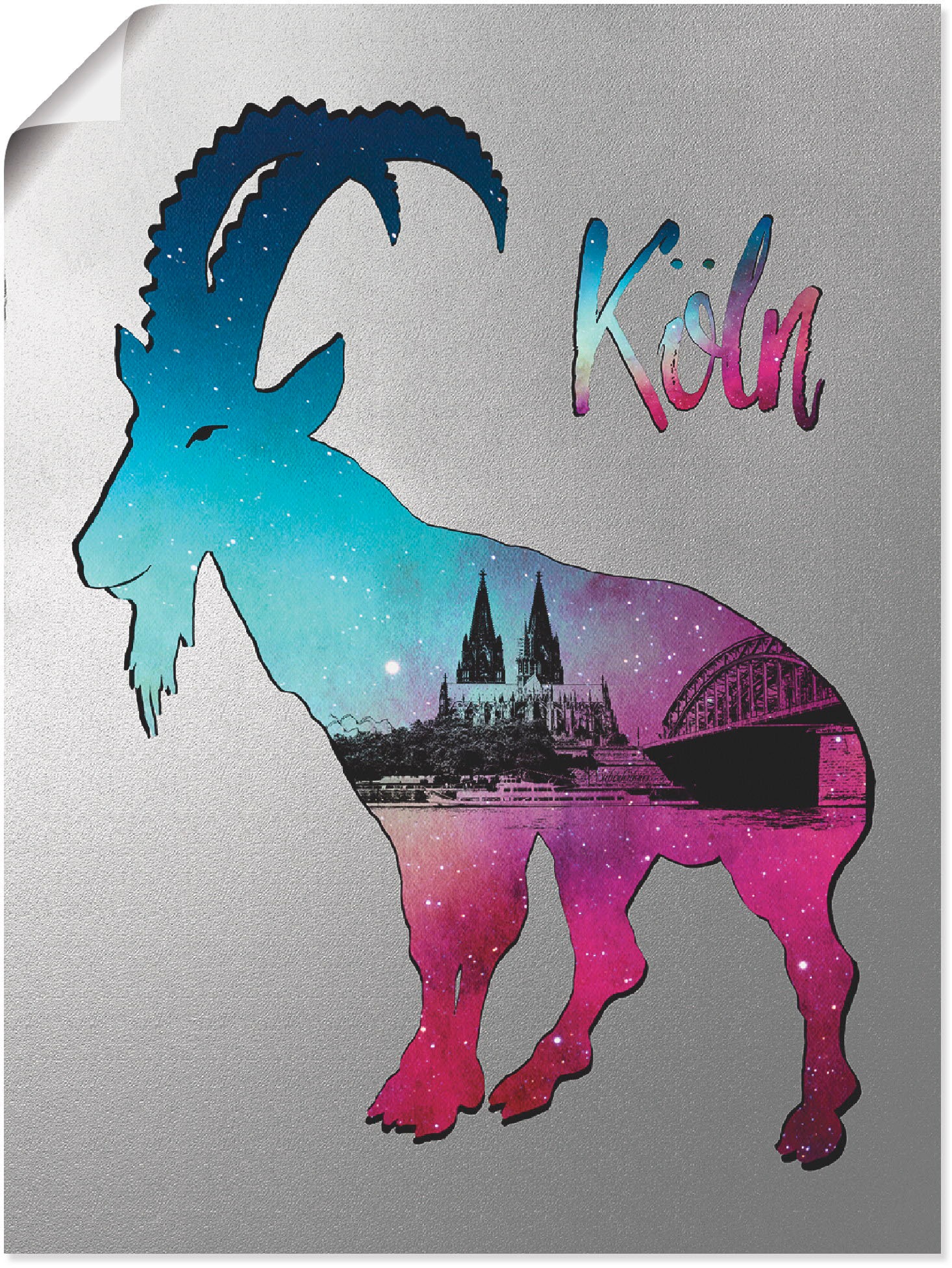 Artland Wandbild »Köln«, Deutschland, (1 St.), in vielen Größen & Produktarten - Alubild / Outdoorbild für den Außenbereich, Leinwandbild, Poster, Wandaufkleber / Wandtattoo auch für Badezimmer geeignet