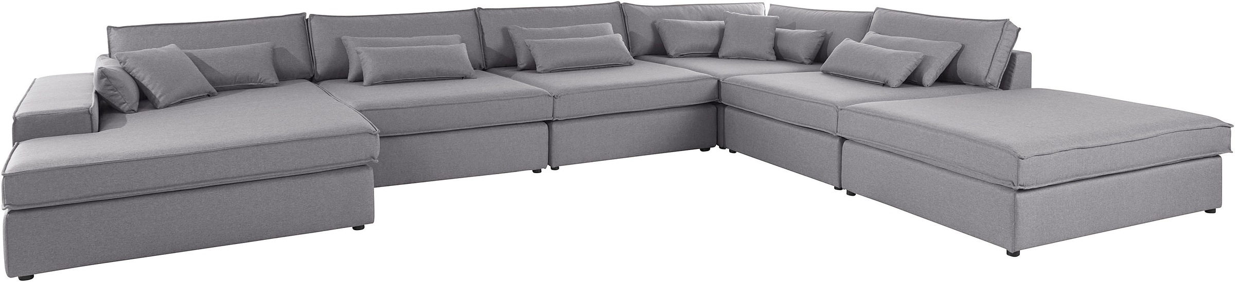 OTTO home Wohnlandschaft »Enid U-Form« 6 Teile, bestehend aus Modulen, in vielen Bezügen, auch in Breitcord