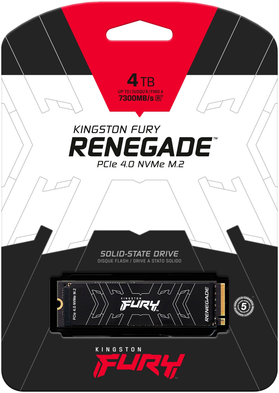 Kingston interne SSD »FURY RENEGADE 4000GB«, Anschluss M.2 (2880)