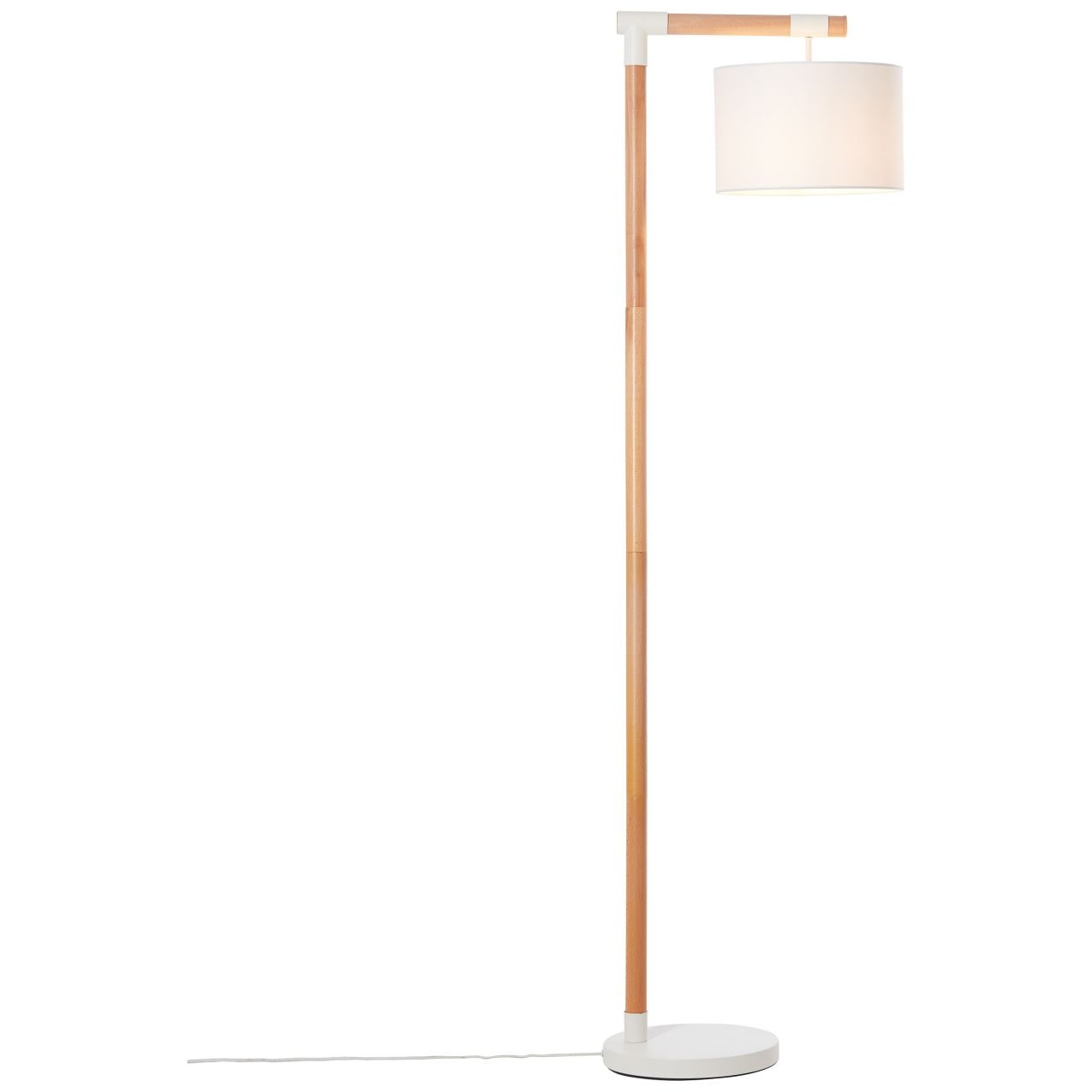 Brilliant Stehlampe »Eloi«, 1 flammig-flammig, bestellen OTTO Höhe, cm 167,5 Shop im Online E27, Holz/Textil, weißem Stoffschirm, mit natur/weiß