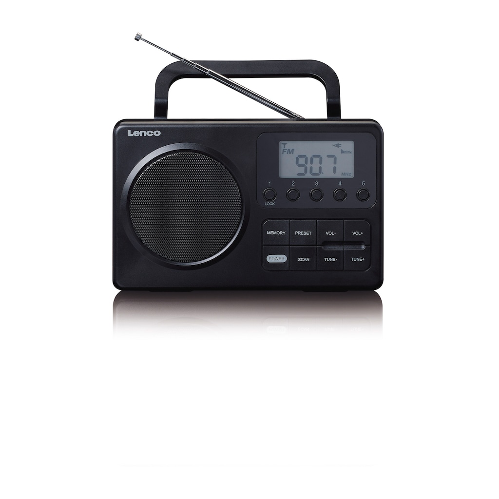 Lenco UKW-Radio »MPR-035BK Tragbares FM-Radio«, (FM-Tuner)