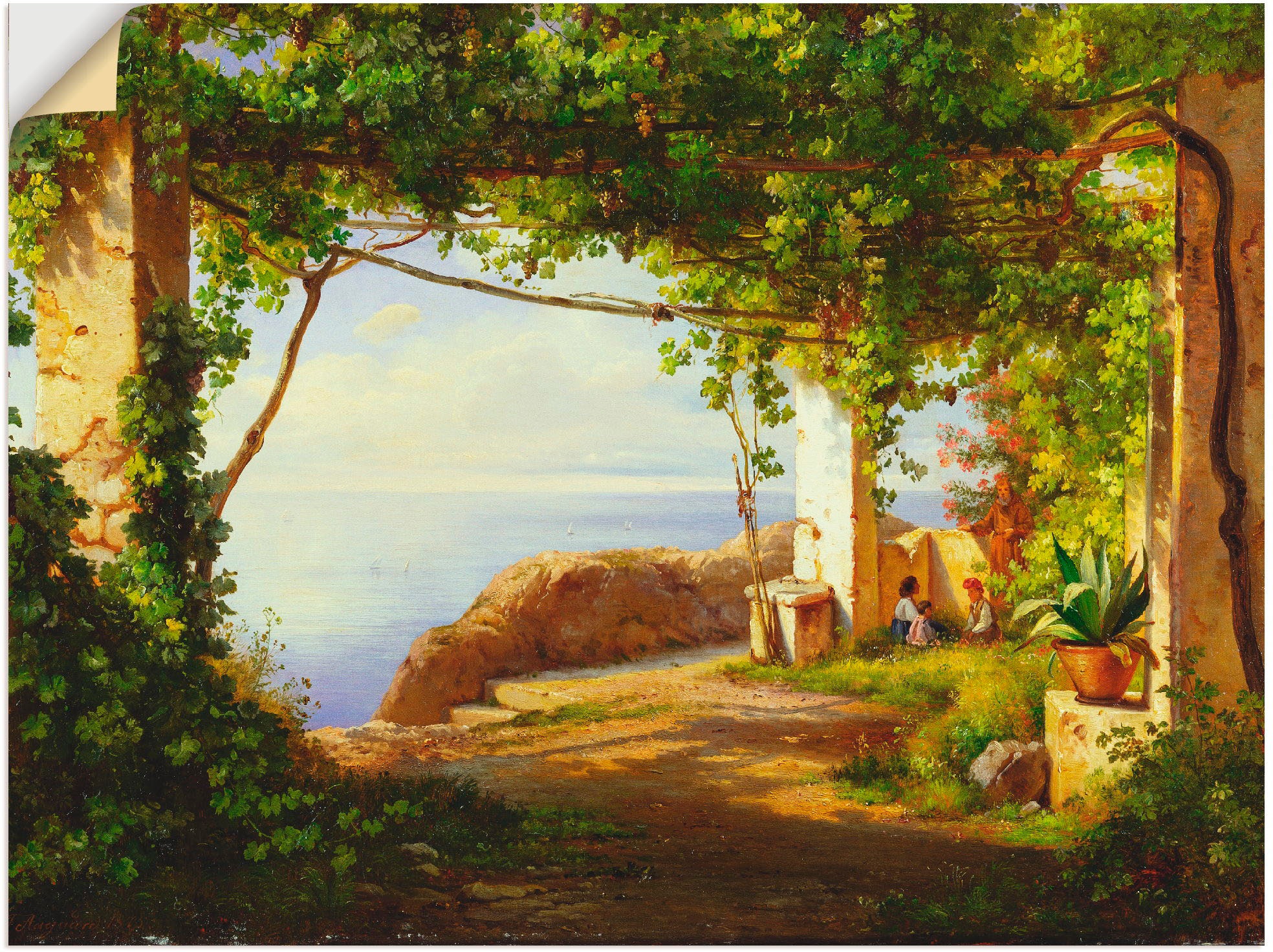 Artland Wandbild »Sorrento. 1875«, Garten, (1 St.), in vielen Größen & Produktarten -Leinwandbild, Poster, Wandaufkleber / Wandtattoo auch für Badezimmer geeignet