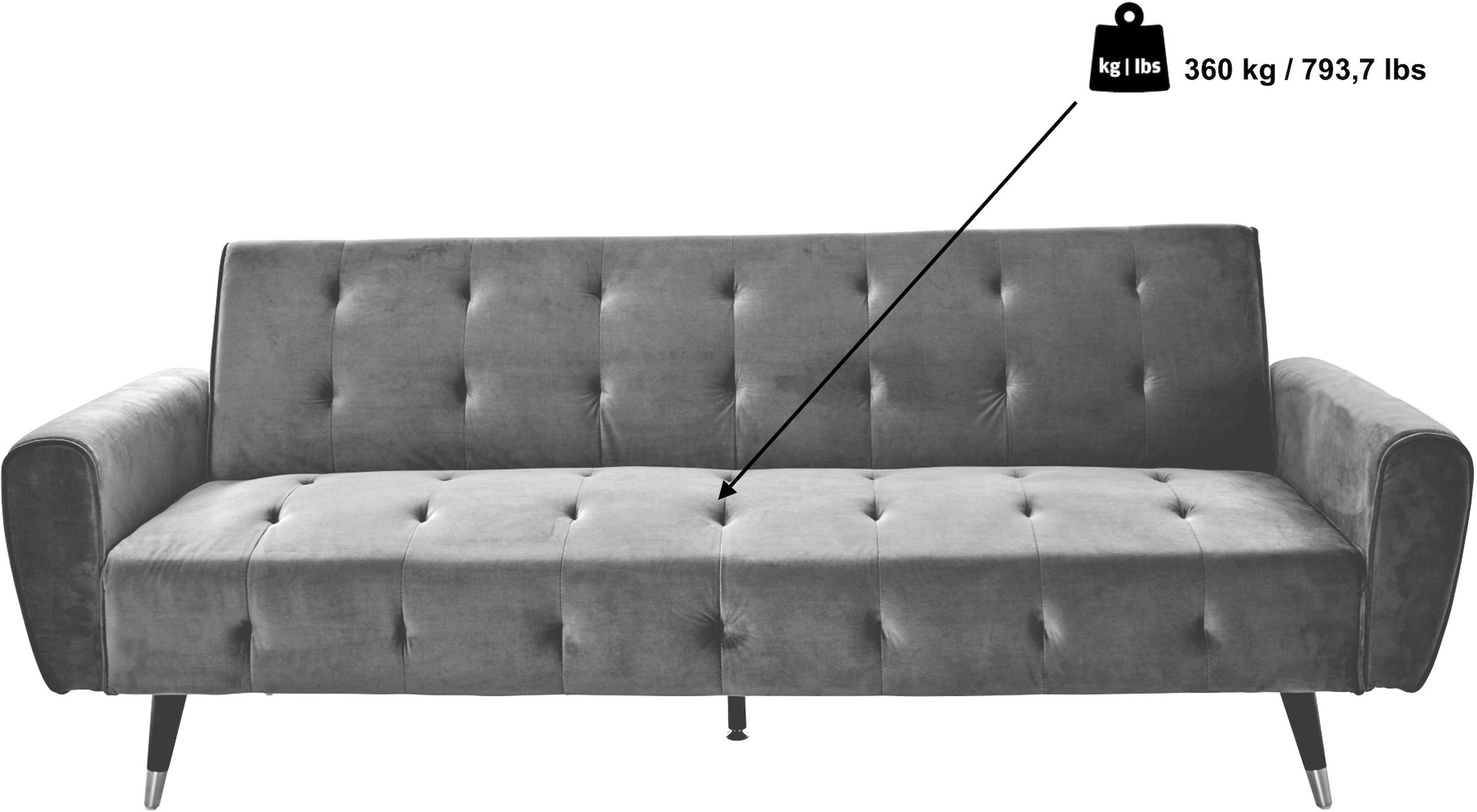 Jahnke 3-Sitzer »CHILLAX DREAM« mit Schlaffunktion, Seitentasche, Breite 213 cm