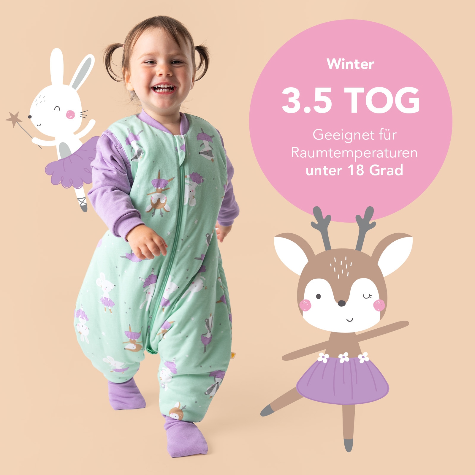 Schlummersack Babyschlafsack »Schlafsack mit Füßen 3.5 Tog«
