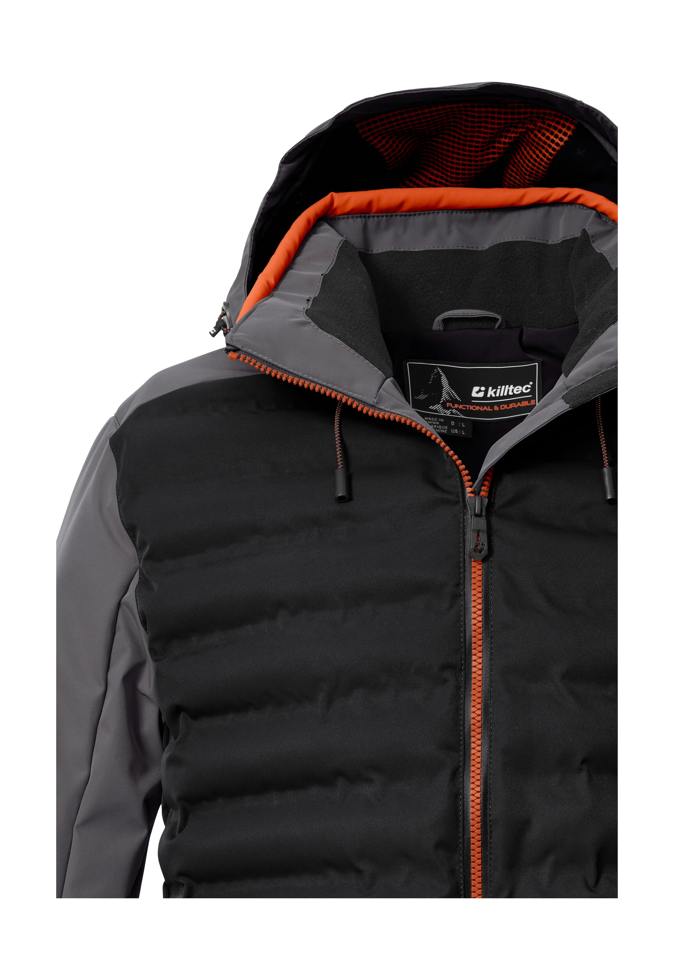 Killtec Skijacke »KSW 72 MN SKI JCKT«, Moderne Hybridoptik, winddicht, wasserabweisend, atmungsaktiv