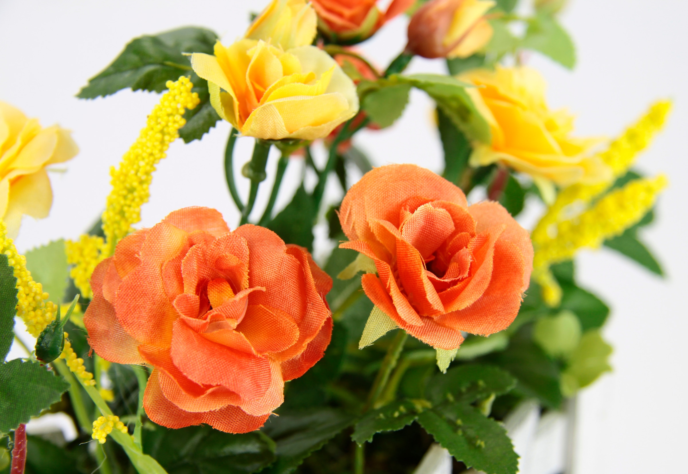 I.GE.A. Kunstblume »Wildrosen im Zaun«, Künstliche Blumen Seidenblumen  Rosenblätter Rosenbusch bestellen bei OTTO