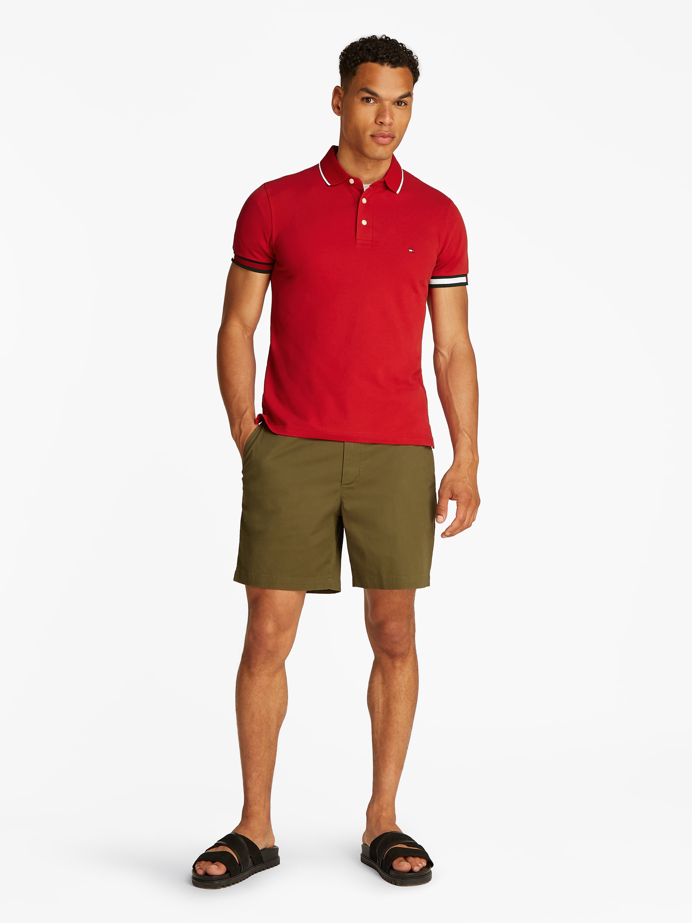 Tommy Hilfiger Poloshirt »FLAG CUFF SLIM FIT POLO«