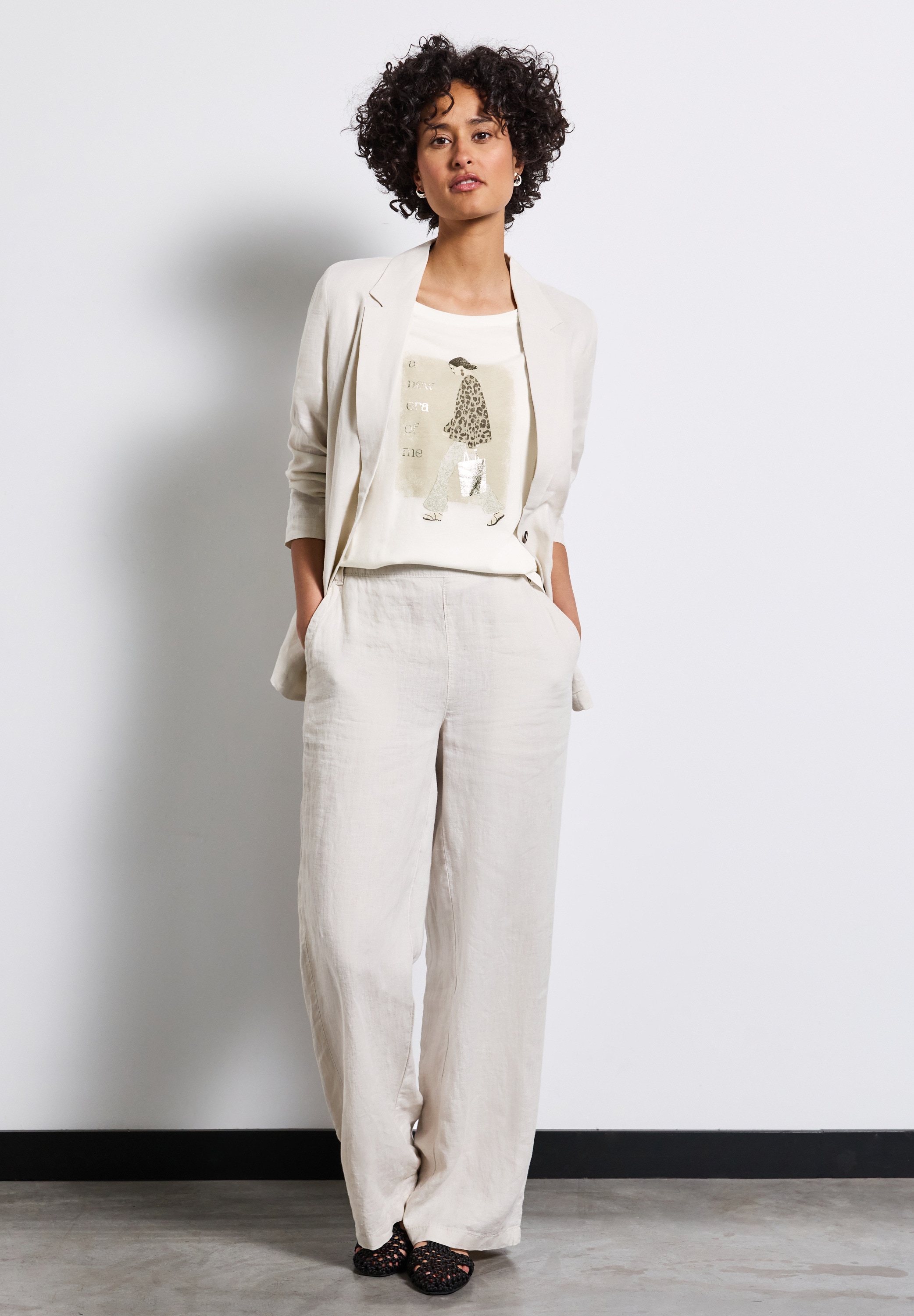 STREET ONE T-Shirt, mit Print und schimmerndem Folien-Wording