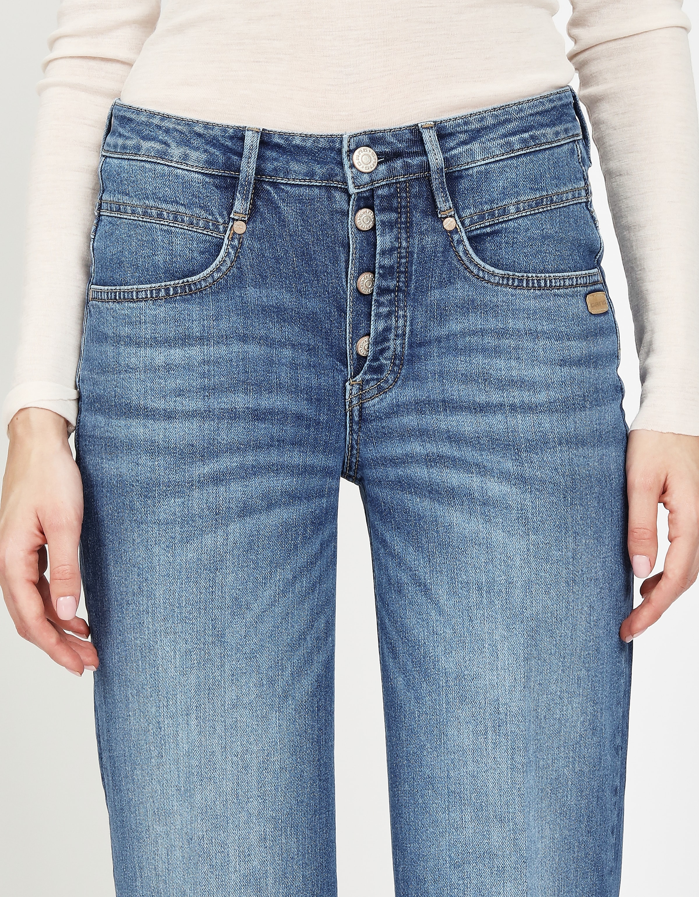 GANG Weite Jeans »94MEDINA WIDE«, mit Knopfverschluss