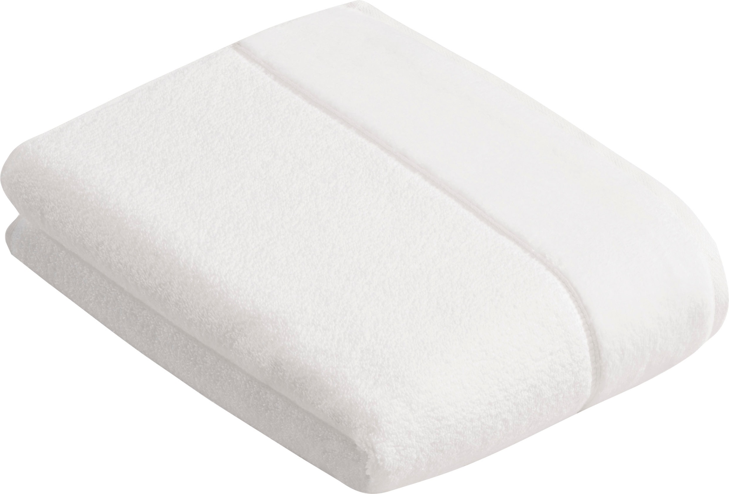 Vossen Badetuch »Pure«, (1 St., Badetuch 67 x 140 cm), Baumwolle & VEGAN, mit eleganter Veloursbordüre