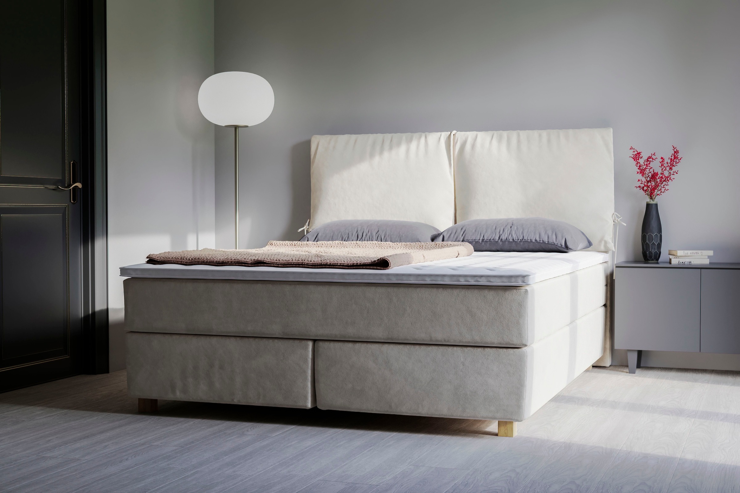 Home affaire Boxspringbett »Nele« inkl. Topper im schlichtem Design