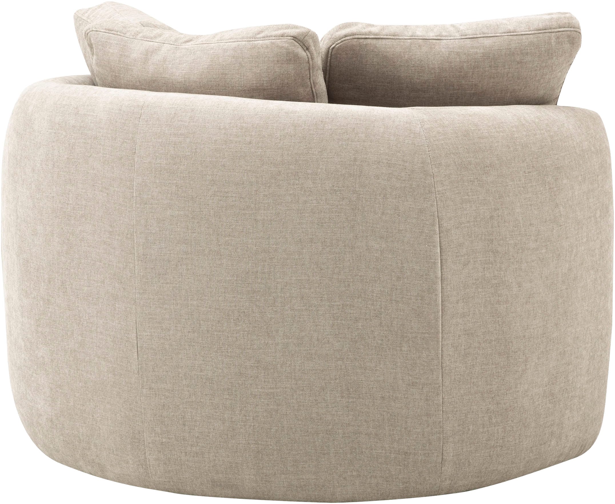 OTTO home Sessel »Kaarl, moderner Rundsessel, Loungesessel, Loveseat« Webstoff, in fünf Farben, inkl. Rückenkissen, zeitloses Design