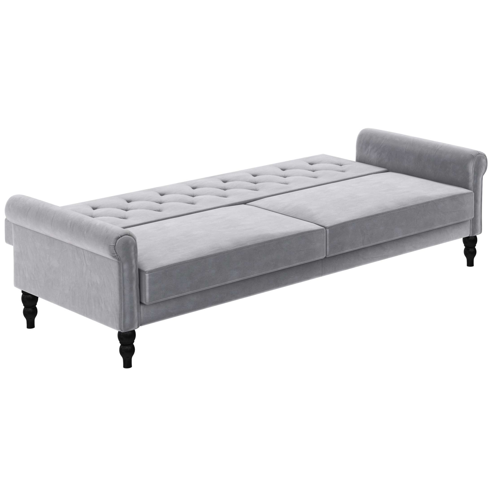 Dorel Home 3-Sitzer »Tyne«, Schlafsofa 222 cm, Bettfunktion (110/190cm), pflegeleichter Velours