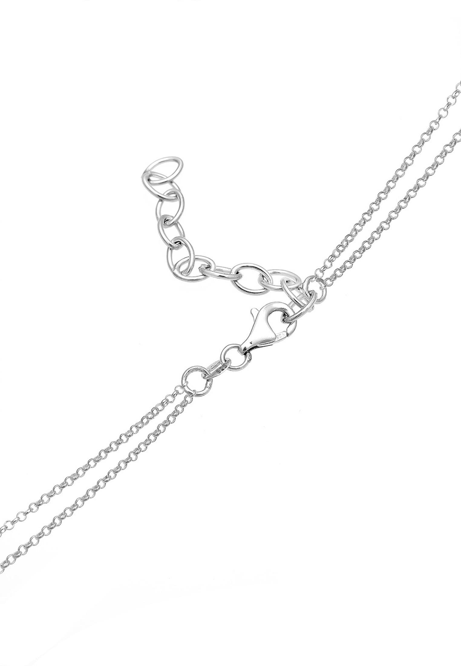 Elli Kette mit Anhänger »Halskette Anhänger Kreis Verbunden 925 Sterling Silber«