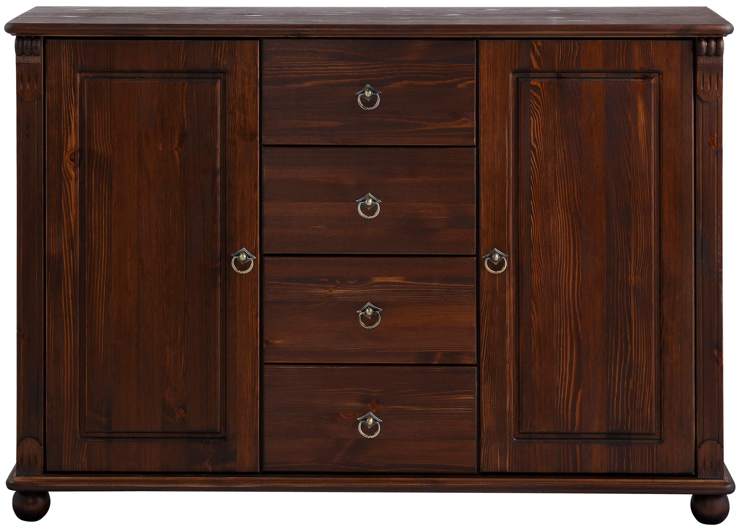 Home affaire Kombikommode »Tessin; Buffetunterschrank, klassischer Landhausstil«, aus massiver, FSC®-zertifizierter Kiefer, 128cm breit