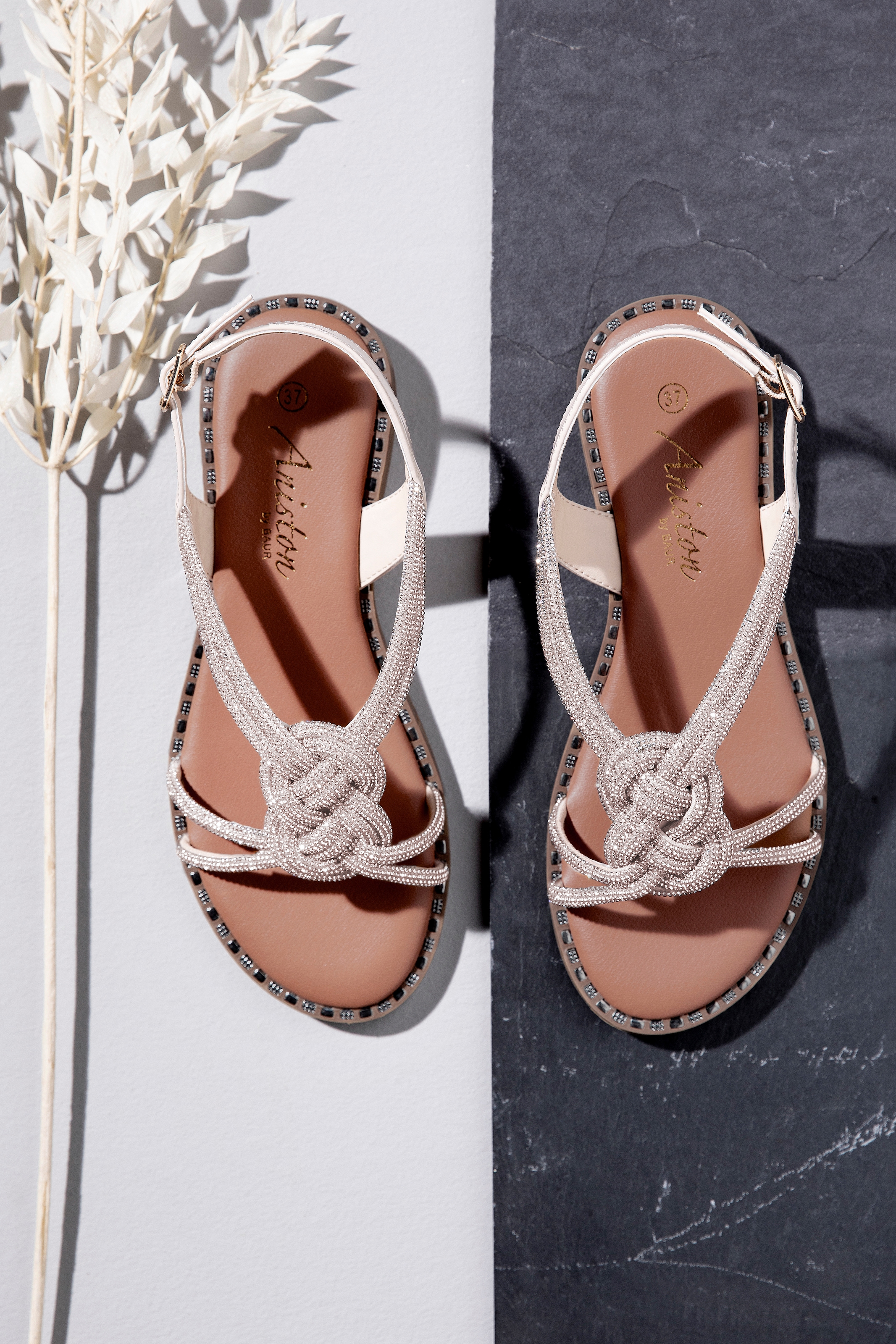 Aniston SHOES Sandale  Sommerschuh, Riemchensandale mit Glitzerdetails - NEUE KOLLEKTION