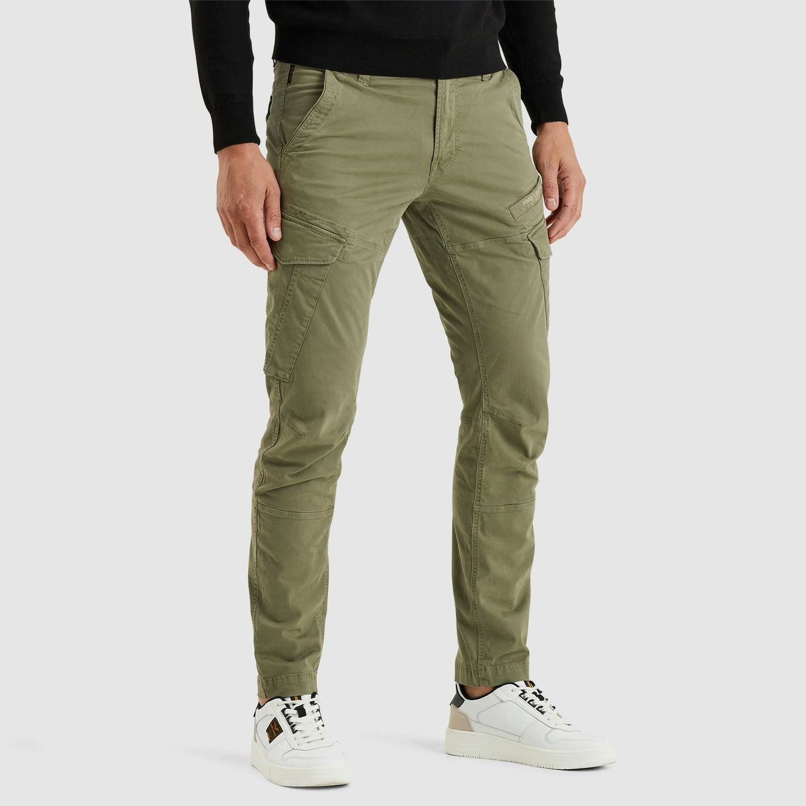 Pme Legend Herren Cargohose »Nordrop Stretch Twill« mit Logo Stickerei in grün, Größe 32