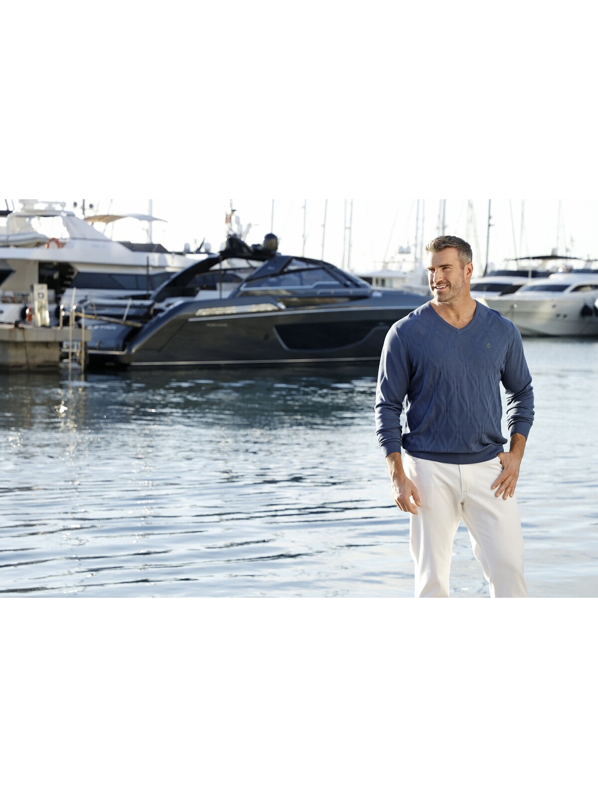 Charles Colby Rundhalspullover »Pullover EARL BUAN«