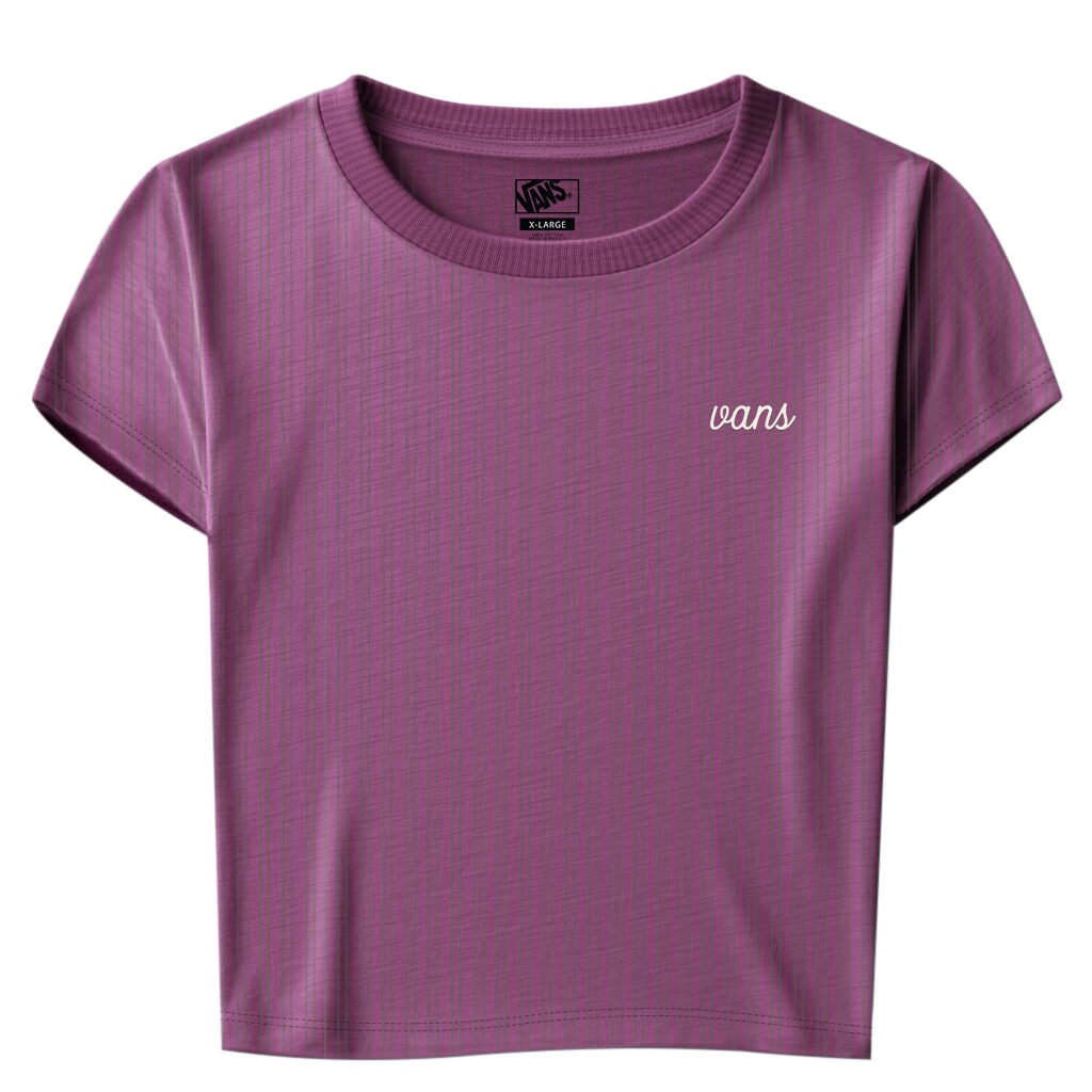 Vans T-Shirt »LORRAINE RIBBED MINI SHIRT« für Erwachsene, mit Rundhalsausschnitt, Kurzarmdesign, aus Baumwolle