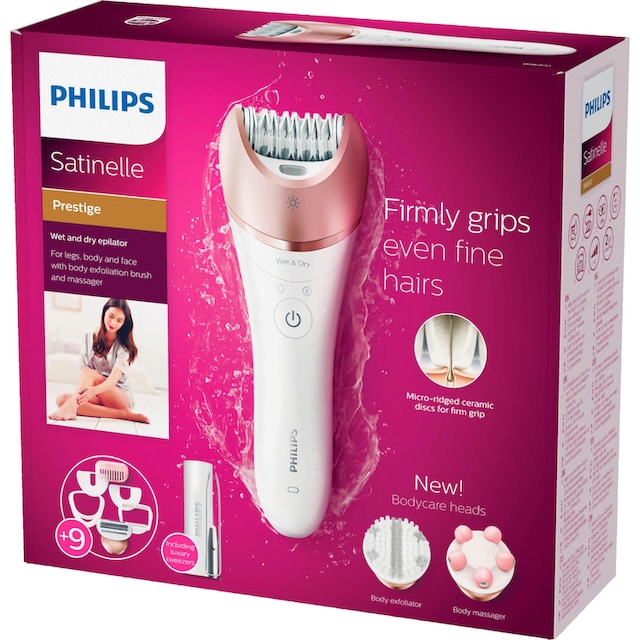 8 mit Aufsätze, Shop Philips im St. »BRE651/00«, Pinzette OTTO Epilierer und Wet&Dry, 8 Aufsätzen Online