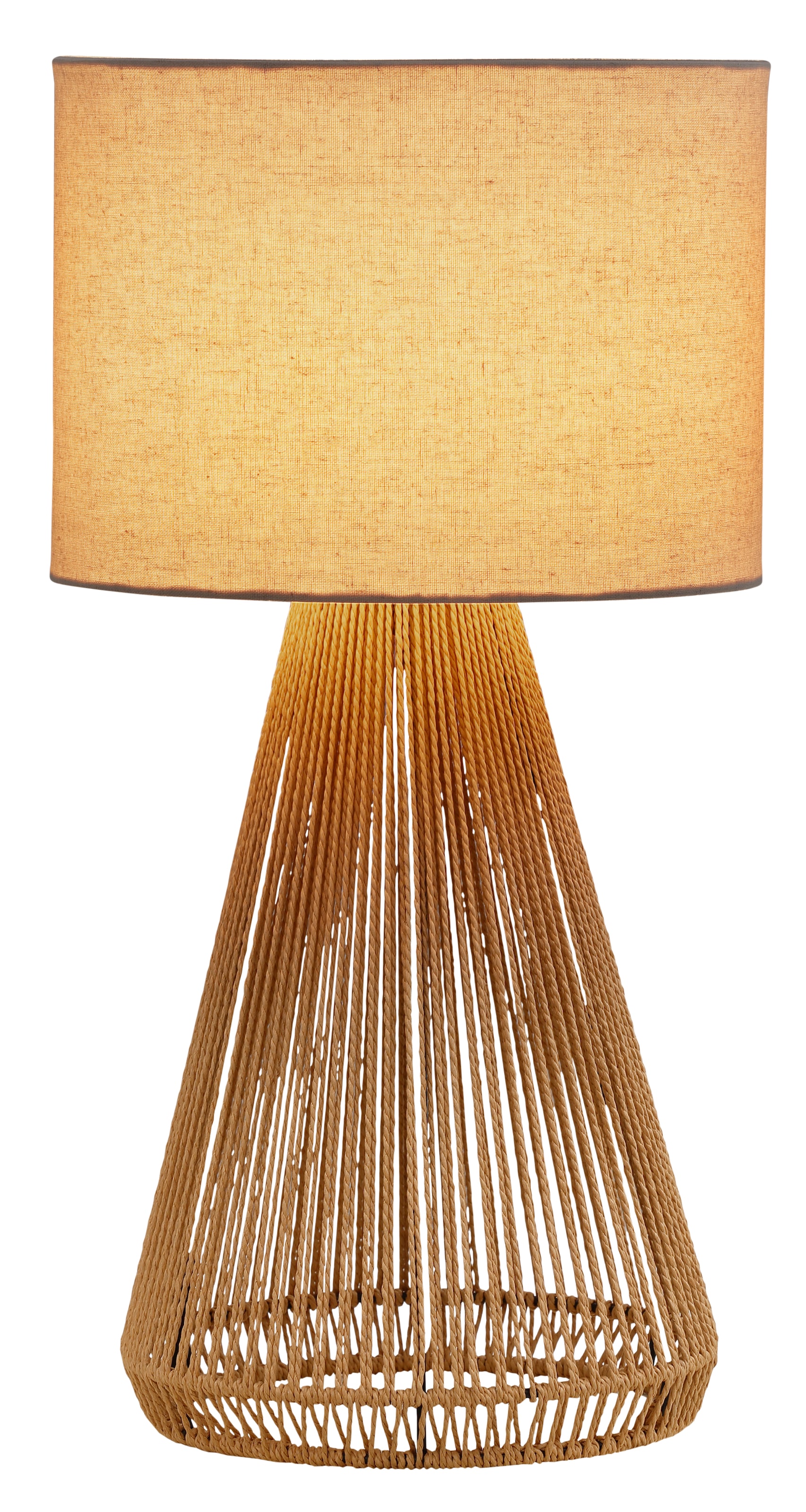 flammig-flammig, beige bei Gercke 1 Home online Tischlampe Lena Stoff / »Zuri«, - Tischleuchte mit Sisalschnur, OTTO by kaufen Leinenschirm LeGer