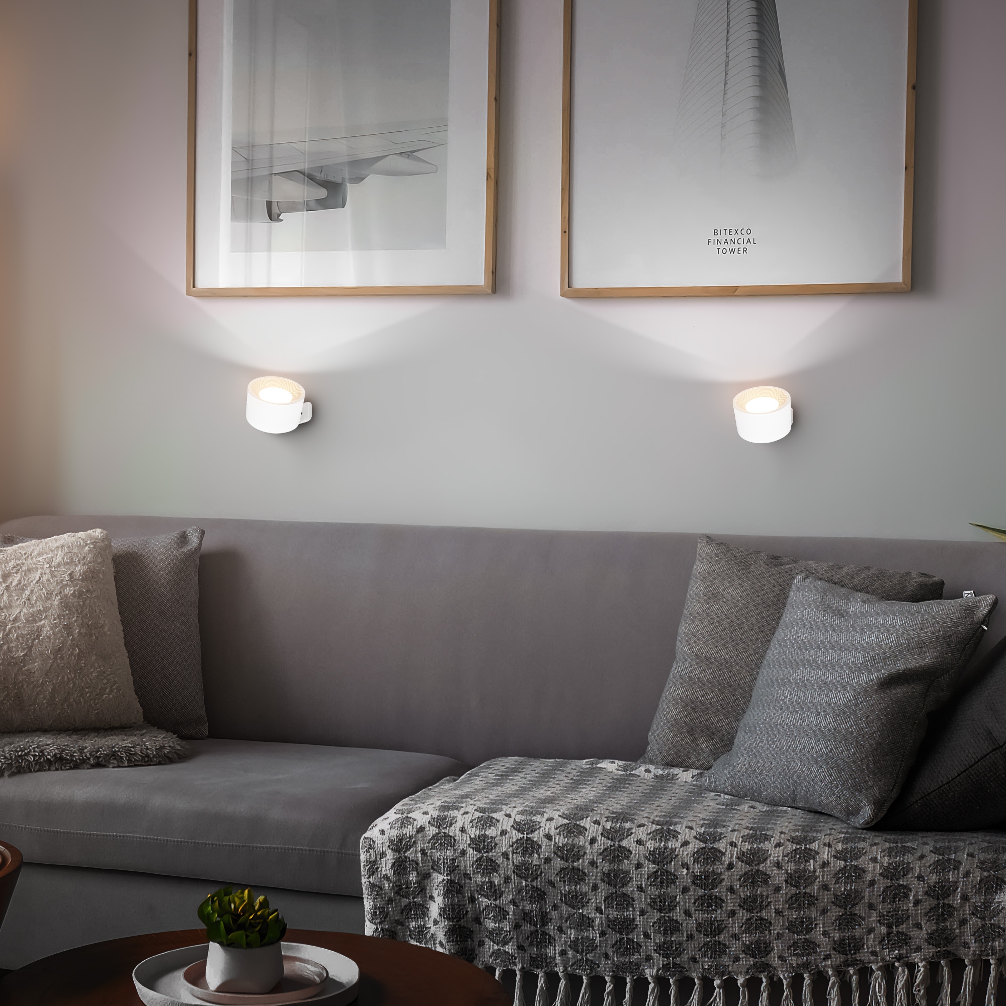 B.K.Licht LED Wandleuchte »BKL1596 Magnetische Akku Wandlampe, 3-Stufen Dimmer, mit USB-C« LED-Modul 1 Stk. Tageslichtweiß CCT-Funktion, 150Lm, 2W, 14h Leuchtdauer, 4,5 x 8 x 9,5 cm, Weiß